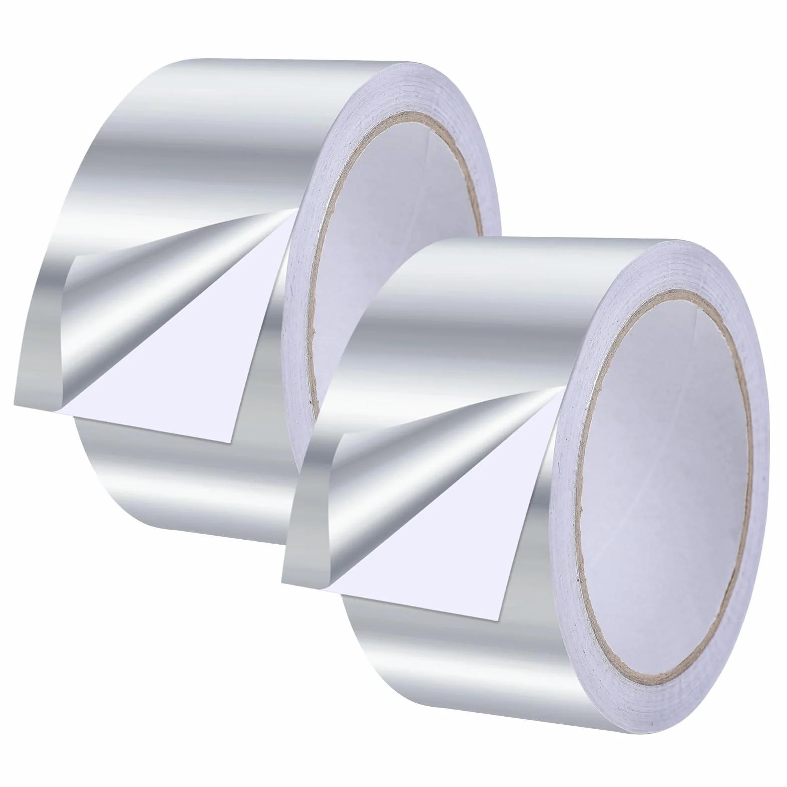 2 sztuki aluminiowej taśmy klejącej, wodoszczelna taśma klejąca do naprawy powierzchni metalowych, taśma aluminiowa do szybkich napraw w domu (50 mm x 20 m)