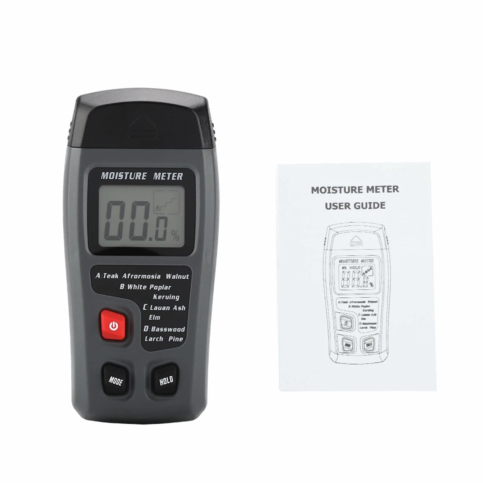 Cyfrowy miernik wilgotności drewna LCD, tester wilgotności do drewna i materiałów budowlanych