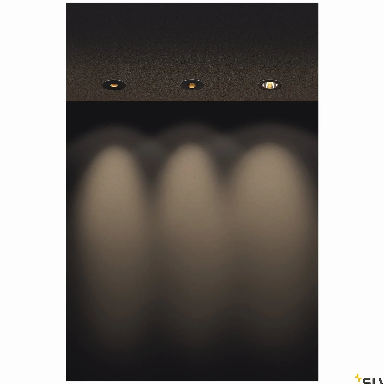Wpuszczana lampa sufitowa SLV H-LIGHT 3 / oświetlenie ścian, ścieżek, wejść, zewnętrzny spot LED, wpuszczana lampa outdoor, / 2700K 11W 540lm czarna ściemnialna 20 stopni
