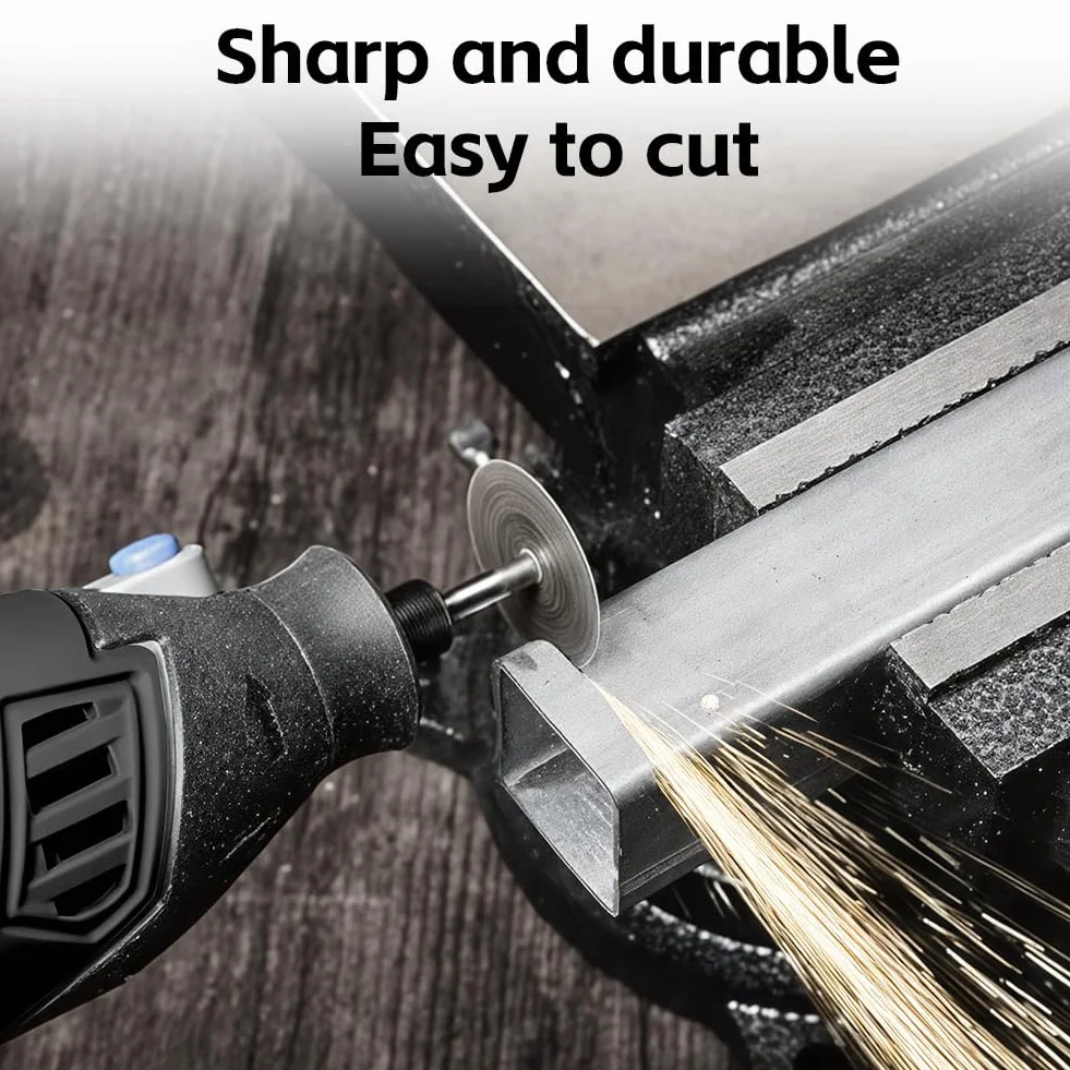 Flintronic 24 diamentowe tarcze tnące 22 mm, do narzędzi obrotowych Dremel, z 4 trzpieniami 3 mm i śrubokrętem