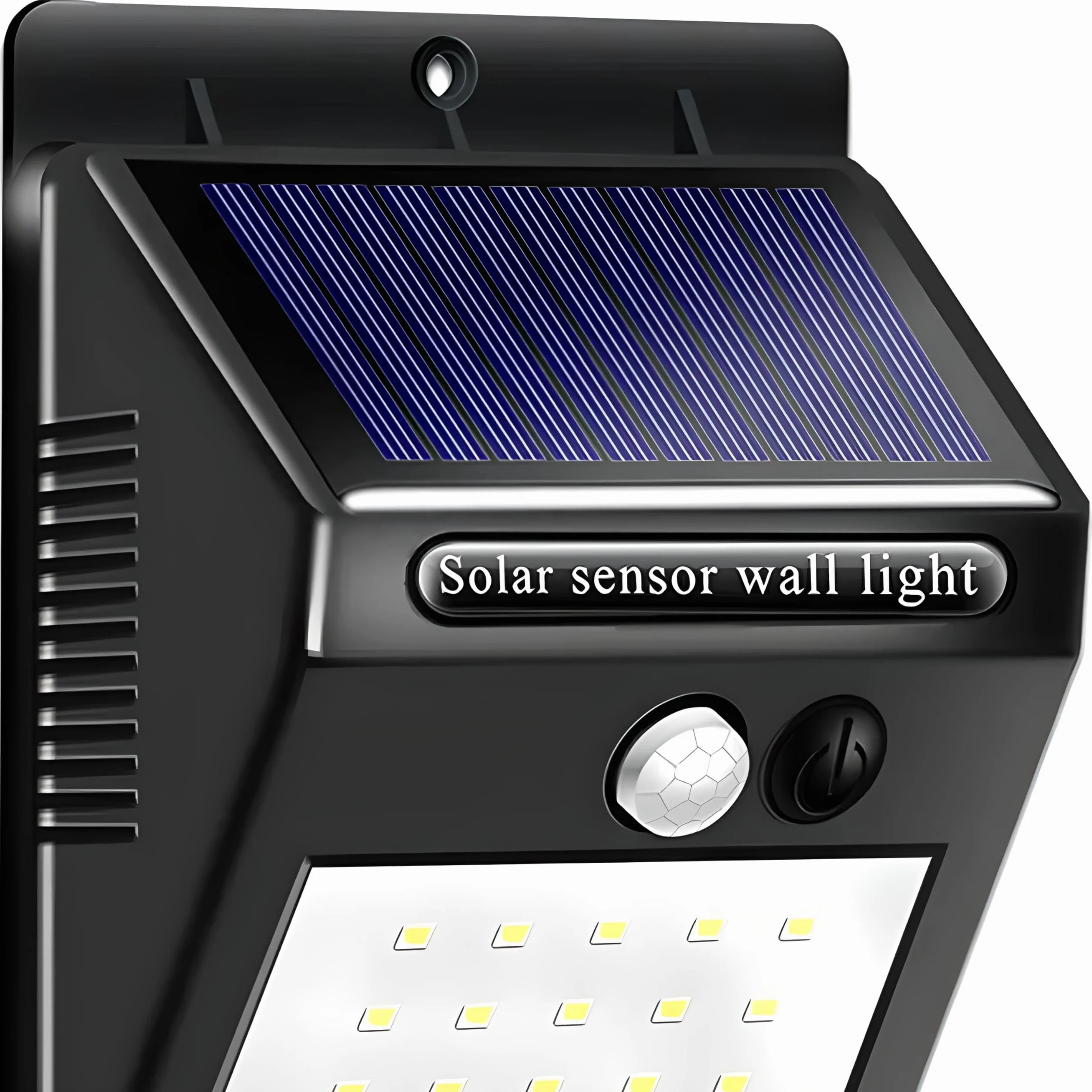 Retoo Lampa solarna do użytku na zewnątrz z czujnikiem ruchu i czujnikiem zmierzchu oświetlenie ścienne do ogrodu ściezki garażu podwurka tarasu kinkiet zewnętrzny 106 diod LED