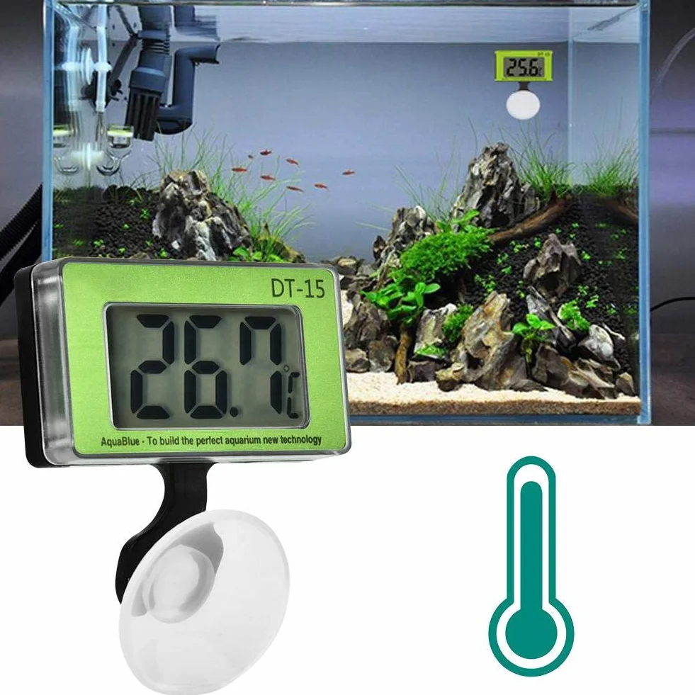 Termometr do akwarium, wbudowany precyzyjny czujnik temperatury Duży wyświetlacz cyfrowy Termometr do akwarium Narzędzie do pomiaru temperatury