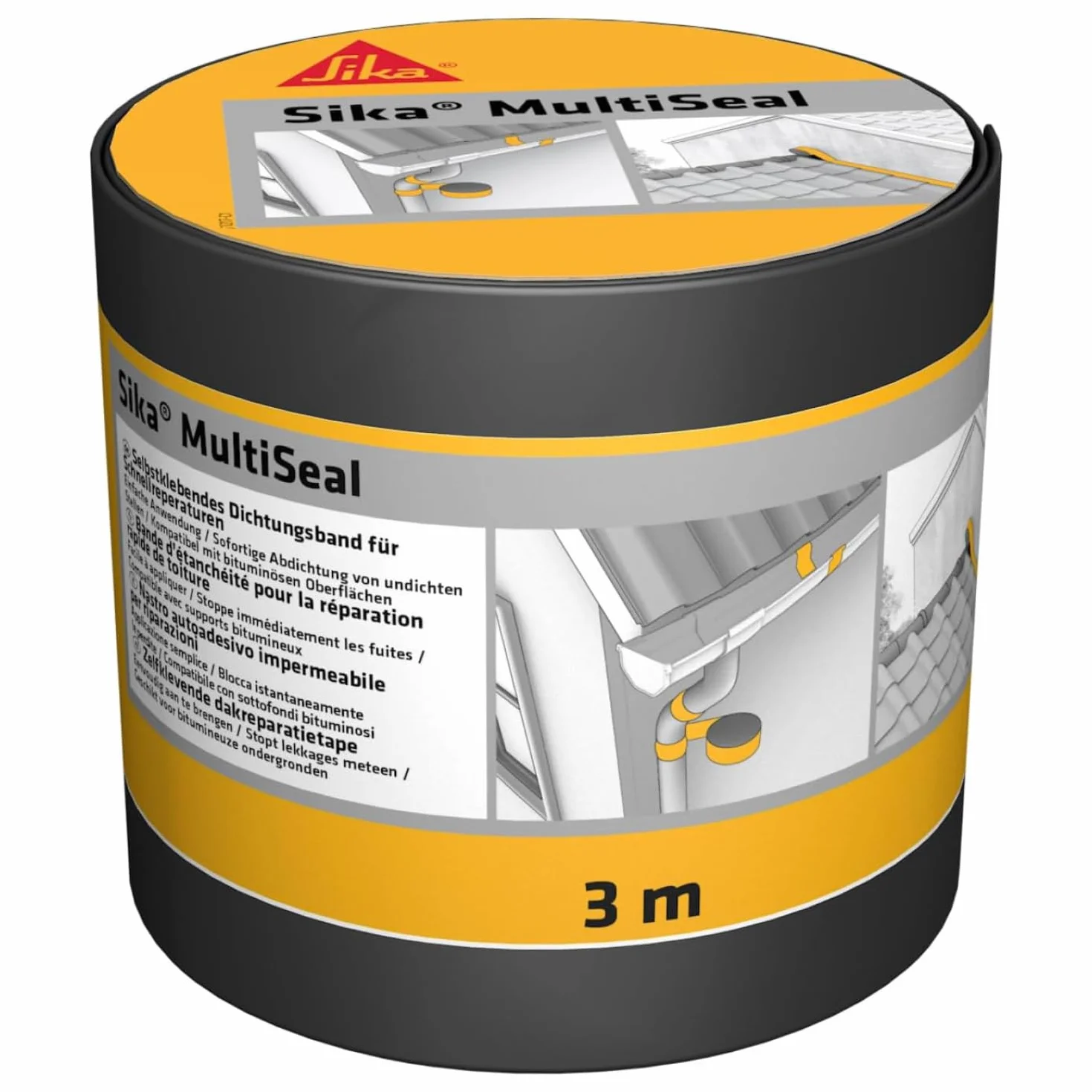 Sika MultiSeal szara taśma uszczelniająca bitumiczna samoprzylepna 3 m x 100 mm odporna na UV