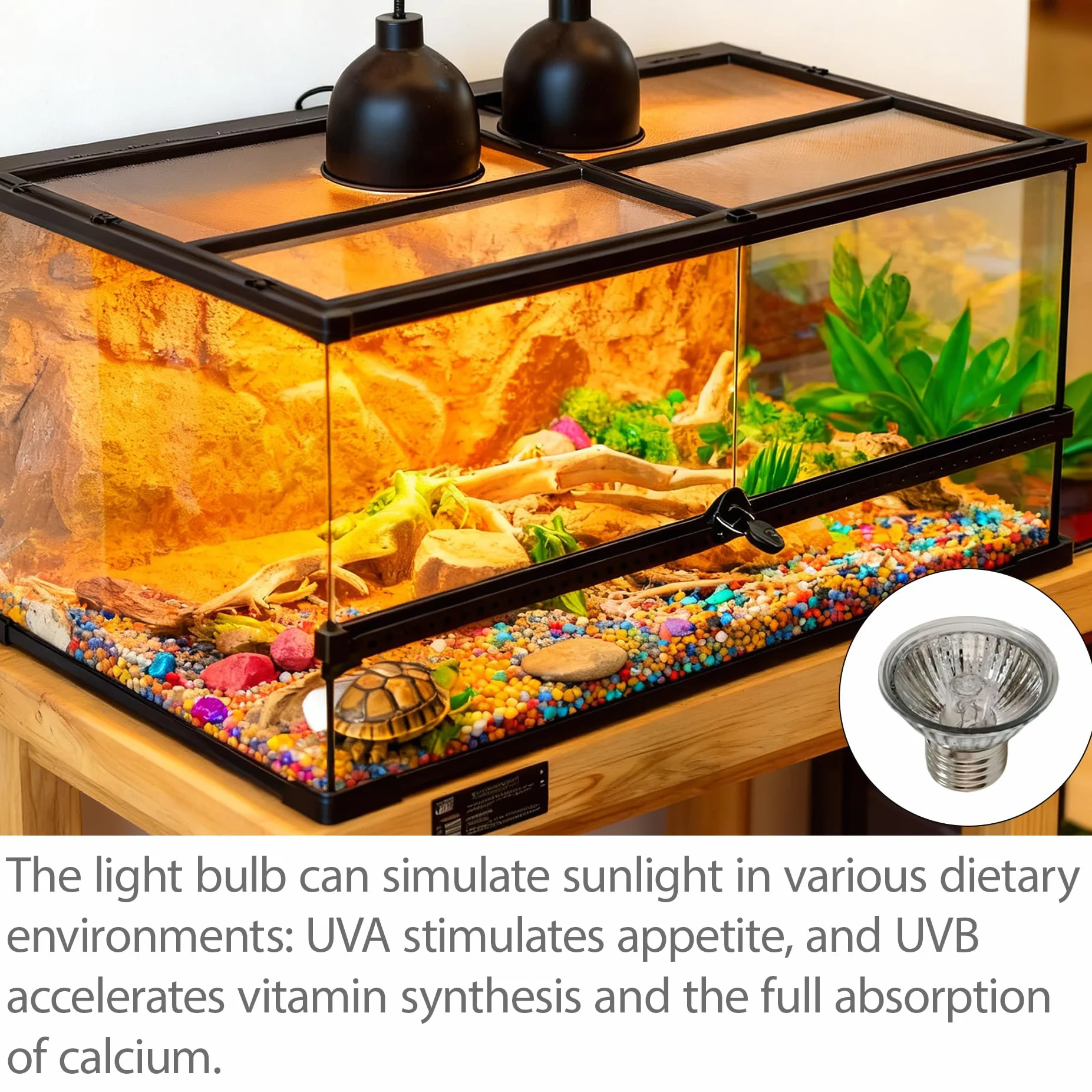 E27 50W UVA UVB żarówka grzewcza dla gadów, żółw, lampa solarna pełne spektrum do terrarium