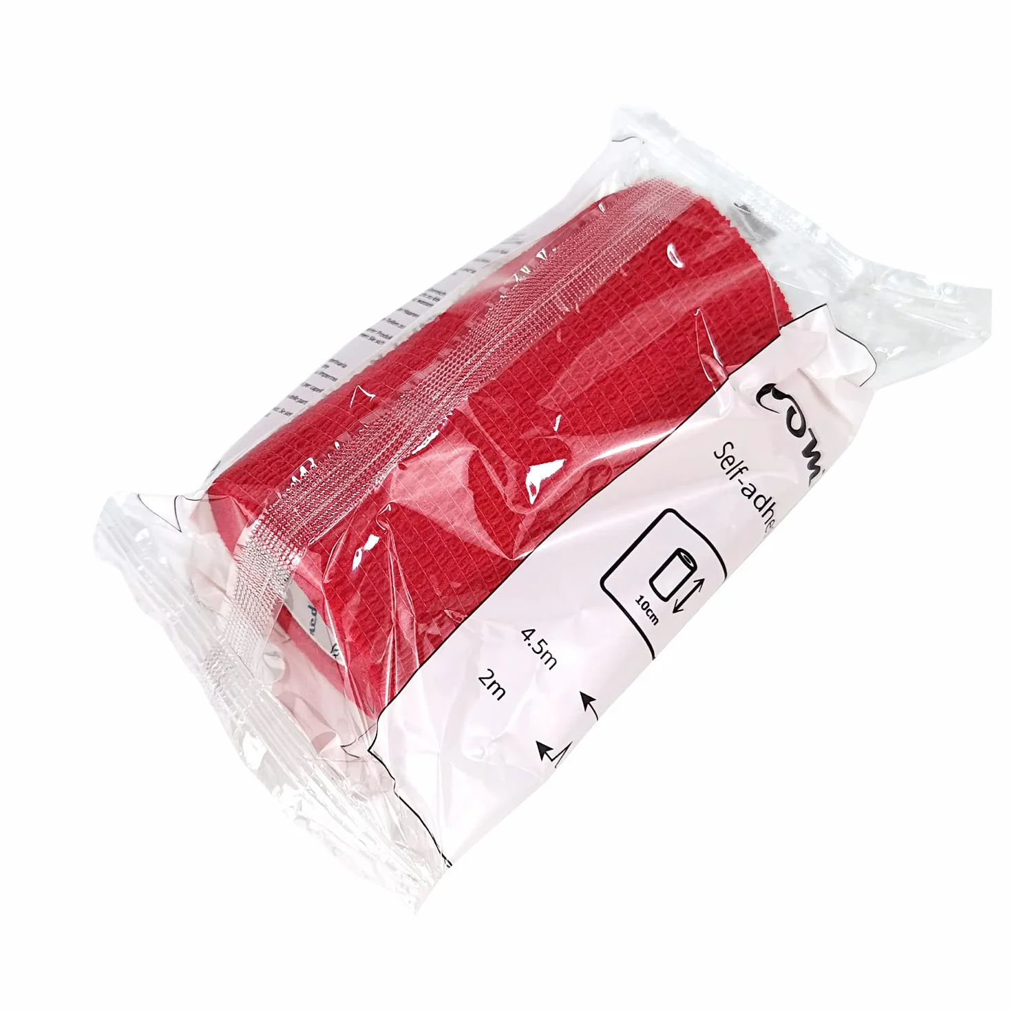 6 Rolls Cohesive Bandage 10 cm X4,5 cm Red, Flexible Bandage, Non-Woven Cohesive, Athletic Tape, Fat Wrap, Wraps Bandage, Suitable for Sensitive Ski…