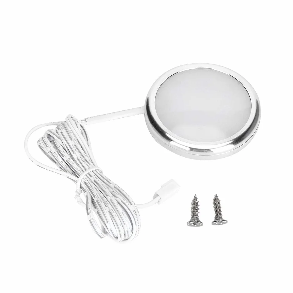 Oświetlenie Podszafkowe LED, Wysokiej Jakości Stop Aluminium, Wysoka jasność, 250 Lm, 12 V DC, 2,5 W, Ciepła Biel, Kąt Rozsyłu światła 120°, Prosty W Montażu, do Szafy, Szafki,