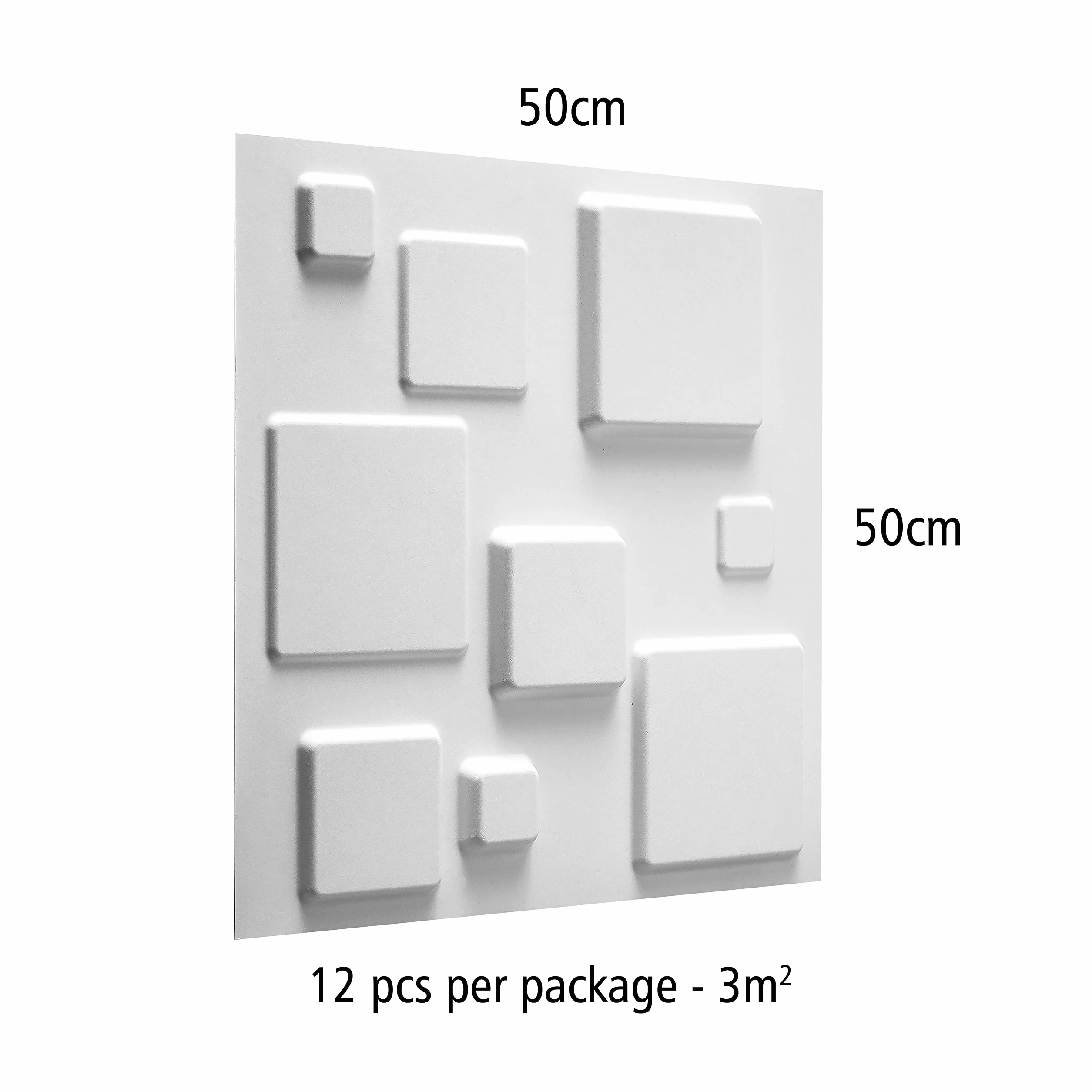 Panel ścienny 3D kwadraty do dekoracji ścian panele 3D I 12 paneli dekoracyjnych 3 m² I pokrycie ścienne dekoracja ścienna salon sypialnia I pokrycie ścienne tapeta 3D ściana 3D ściana 3D