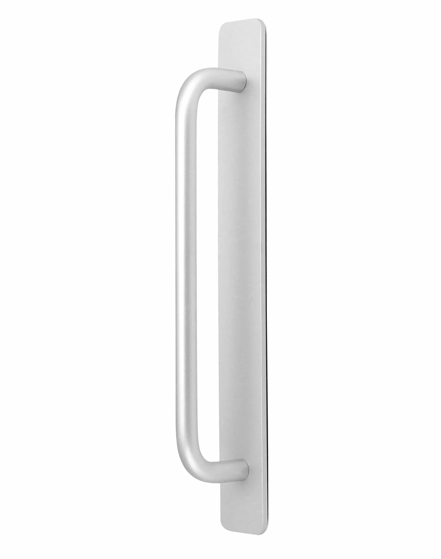 QWORK® 2 Pack Samoprzylepne klamki do drzwi Uchwyty meblowe, aluminiowe uchwyty do szafy Łazienka Szafki kuchenne Sypialnia 210 x 25 mm Srebrny