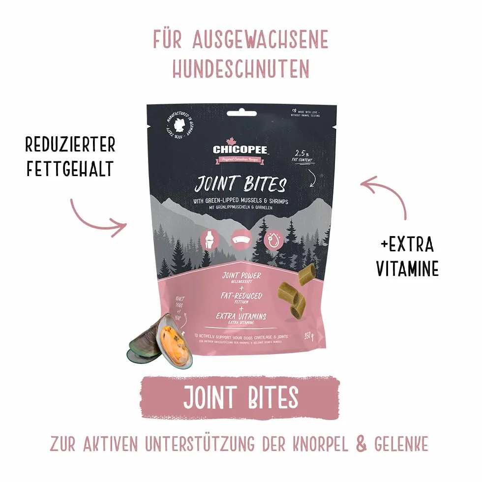 Chicopee HNL Joint Bites wsparcie chrząstki i stawów | przekąska dla psów | kanadyjska receptura | Made in Germany | marka firmy Bosch dla zwierząt