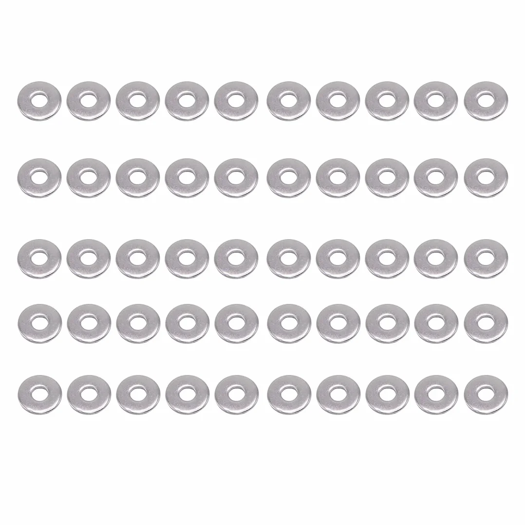 50 sztuk M6 podkładka ze stali nierdzewnej 304 szerokie płaskie podkładki 18 mm metalowe metryczne płaski błotnik duży element dystansowy do śrub