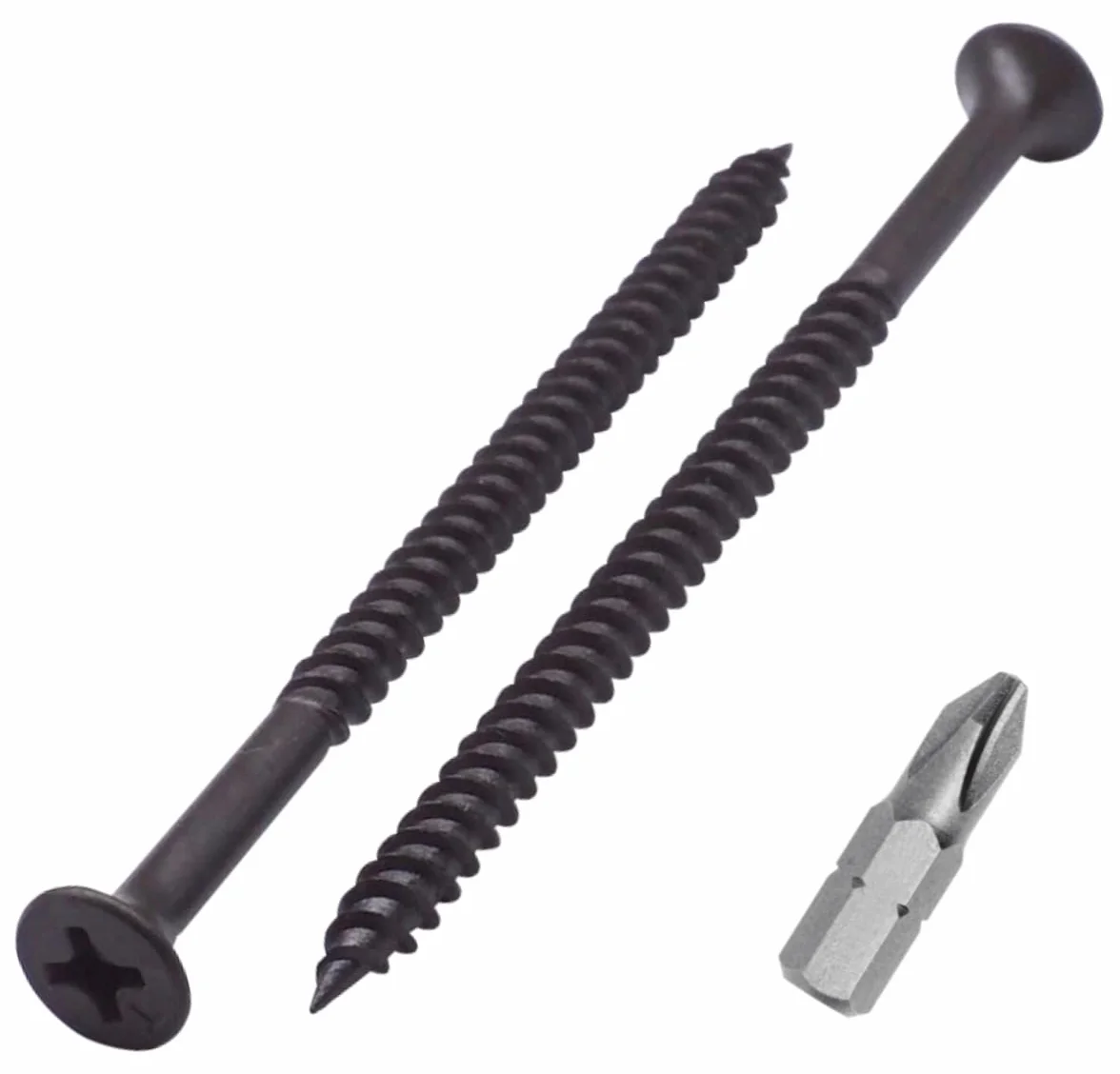 SKIR'CO (350 szt.) czarne wykończenie fosforanowe 4,2 x 70 mm śruby do płyt kartonowo-gipsowych, drobny gwint, głowica krzyżakowa