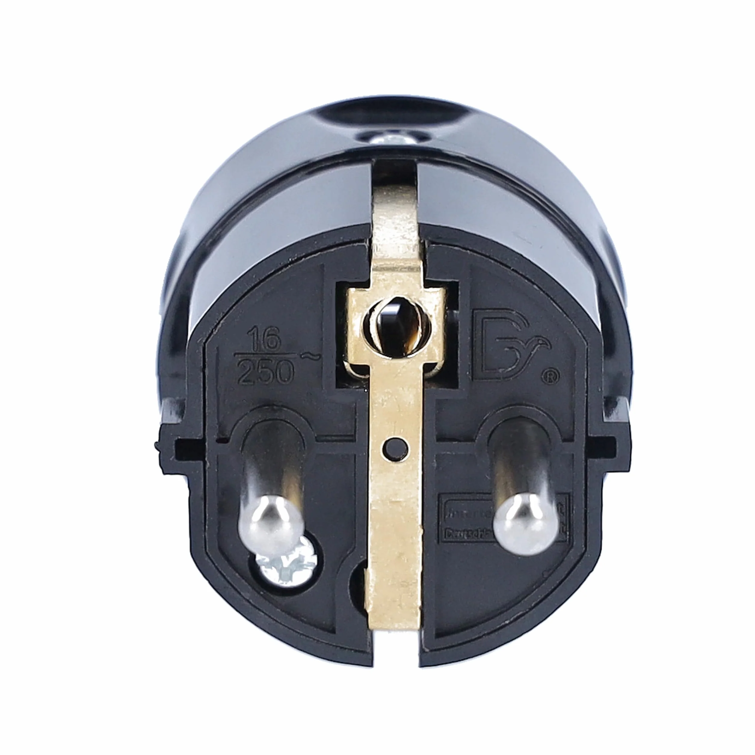 as - Schwabe 45032 Schutzkontakt-Zentralstecker, schwarz, 230 V