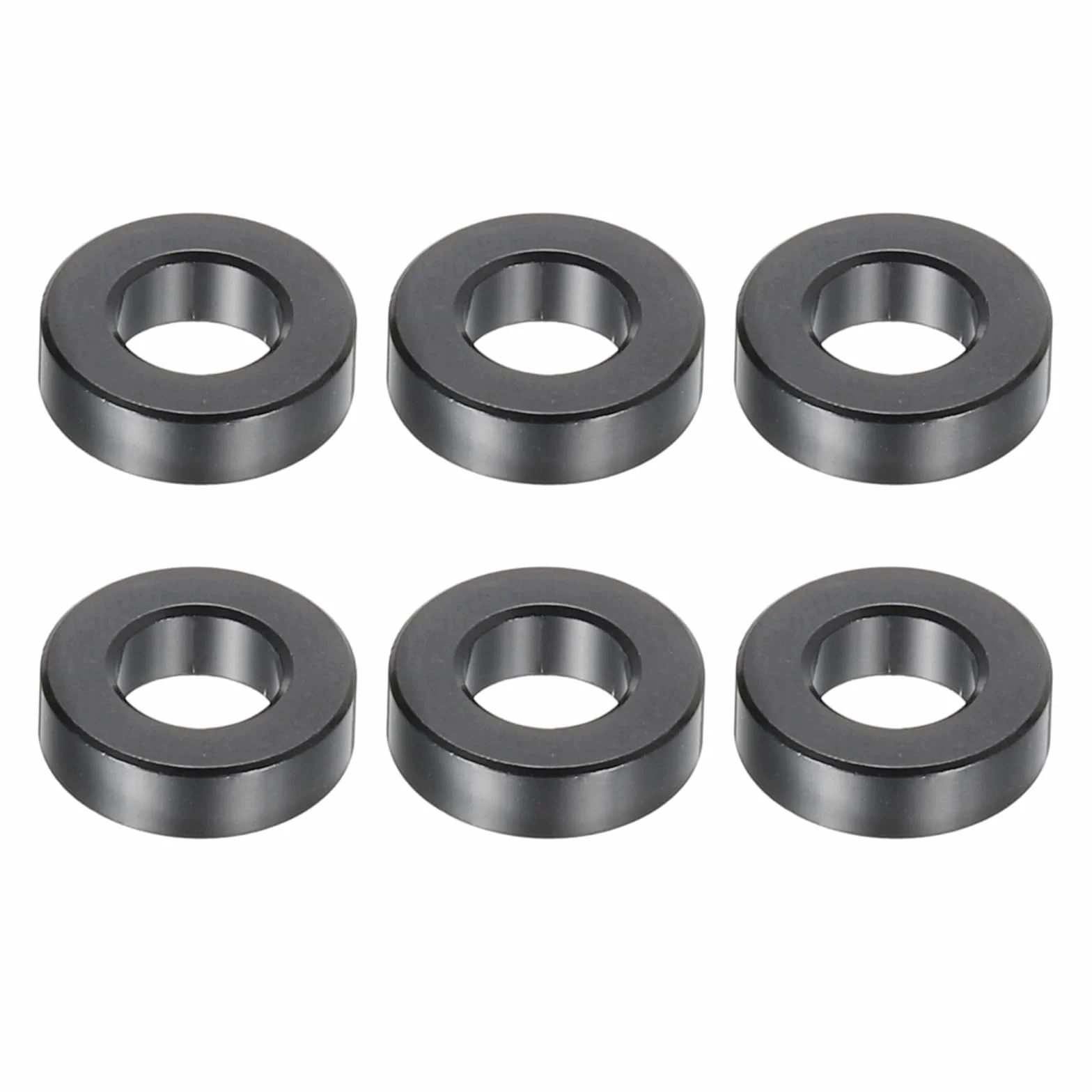 PATIKIL Aluminiowe podkładki dystansowe M5, 6 szt. metalowych przekładek aluminiowych, średnica 5,2 mm x 10 mm średnica zewnętrzna x 3 mm L aluminiowa śruba dystansowa okrągła do śrub 1/12.7 cm lub