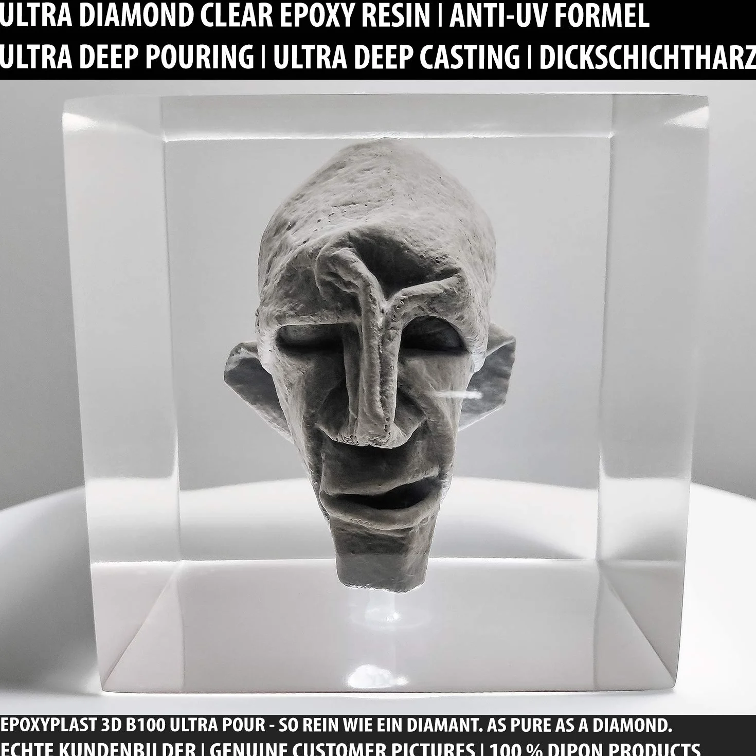 15 kg żywica epoksydowa 3D B100 Ultra POUR 11 cm (110 mm) wysokość odlewania dla rywertycznych I ultra diamentowa I maksymalna ochrona UV I żywica odlewnicza I przezroczysta I żywica epoksydowa I stół