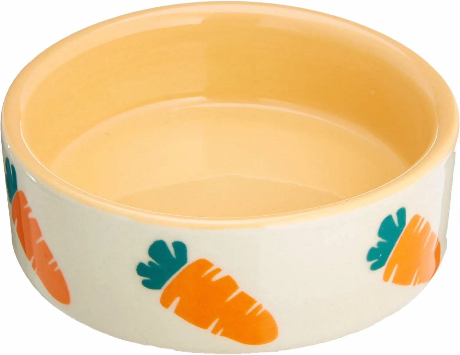 Nobby Ceramiczna miseczka "CARROT" beżowa/pomarańczowa Ø7,5 x 2,5 cm