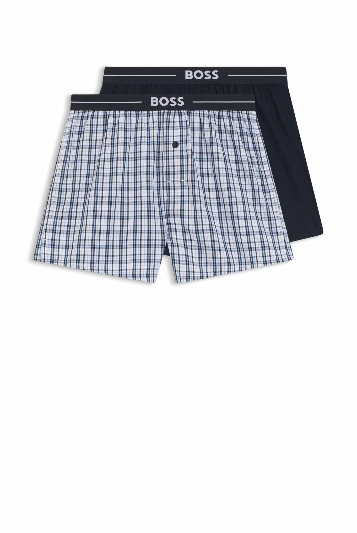BOSS Męskie spodnie piżamowe 2P Boxer Shorts EW, New - Dark Blue405, M