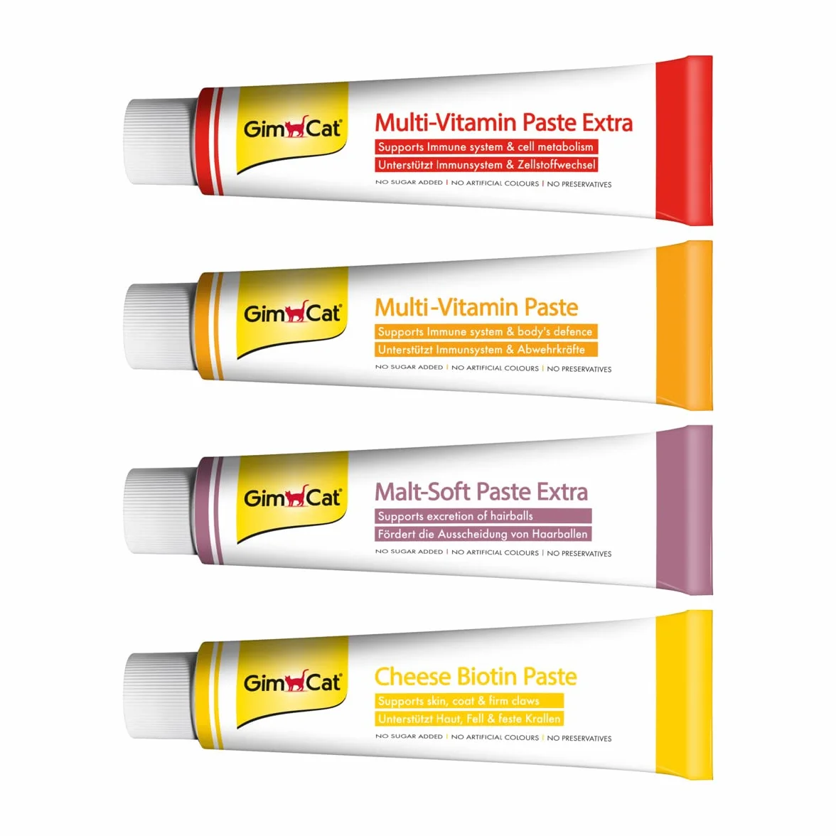 GimCat Multi-Vitamin pasta multiwitaminowa - Zdrowa przekąska dla kotów aktywuje siły obronne organizmu i wzmacnia układ odpornościowy - 1 tubka (1 x 100 g)