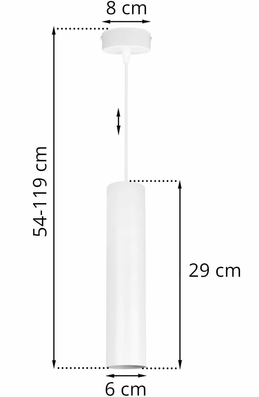 Light-Home Lampa sufitowa wisząca żyrandol loft metalowy biały GU10