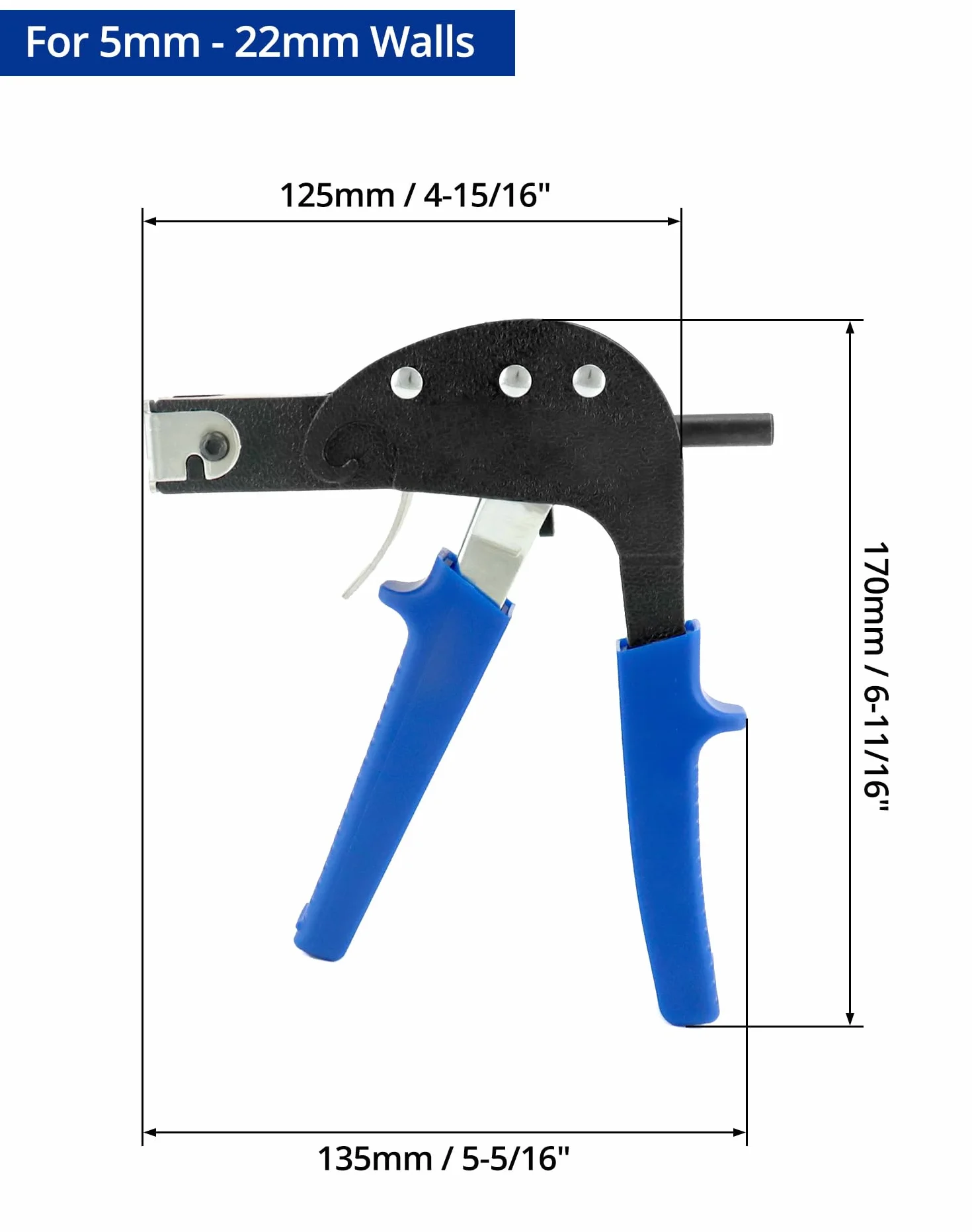 QWORK® Szczypce kotwiące do wnęki do metalowej kotwy wnękowej M4 M6 M8 M10, do bloczków betonowych, płyt gipsowych, pustych sufitów, sklejki i innych