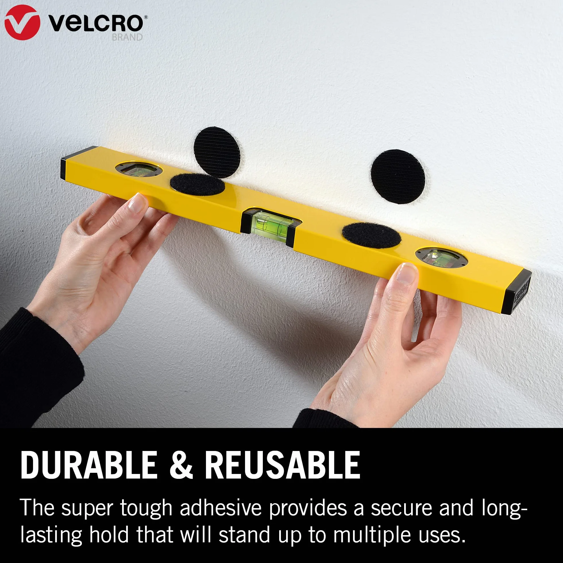 Velcro Heavy Duty Stick On Coins VEL-EC60248 Rzep, Czarny, 45mm x 6 szt.