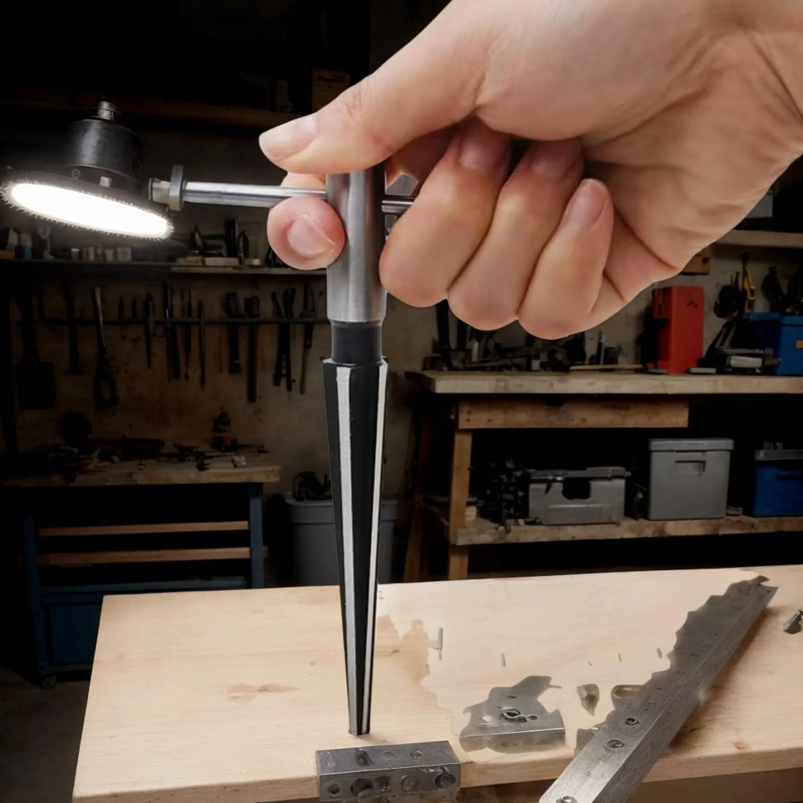 T Handle Tapered Reamer for Metal Wood Hole Reaming Tool Precision Hand Reamer