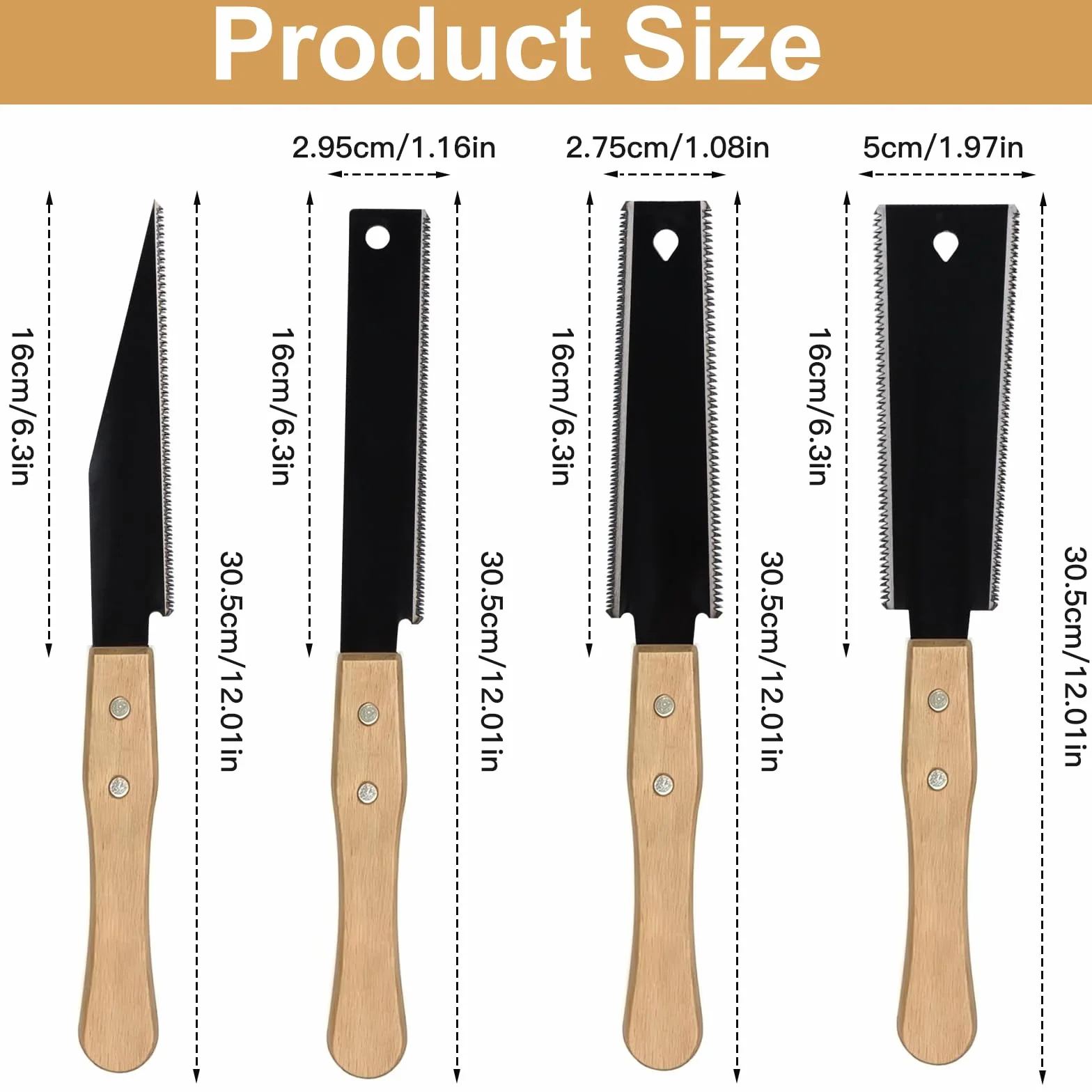 Japońska piła ręczna 15 cm dwuostrzowa 11/17 TPI precyzyjna do drewna