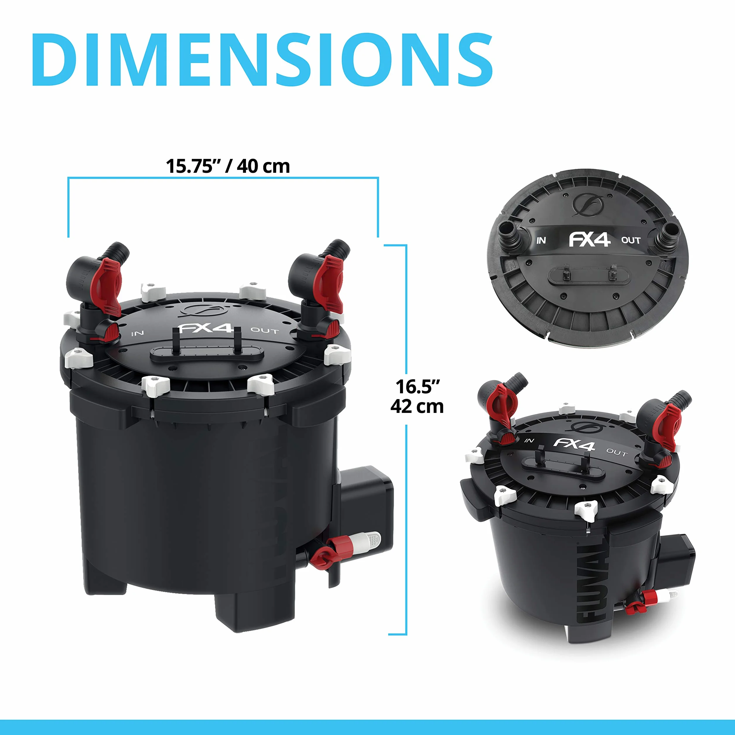 Fluval A214 Filtr Zewnętrzny do Wody, do 1000 L, Czarny