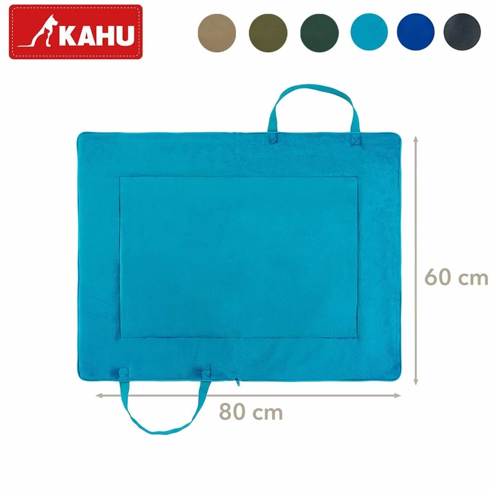 KAHU® Składana Mata dla Psa w Podróży Jako Torba (60 x 80 cm) • Przenośny Koc • Legowisko do Zabrania Ze Sobą • Nadaje Się Jako Torba do Noszenia