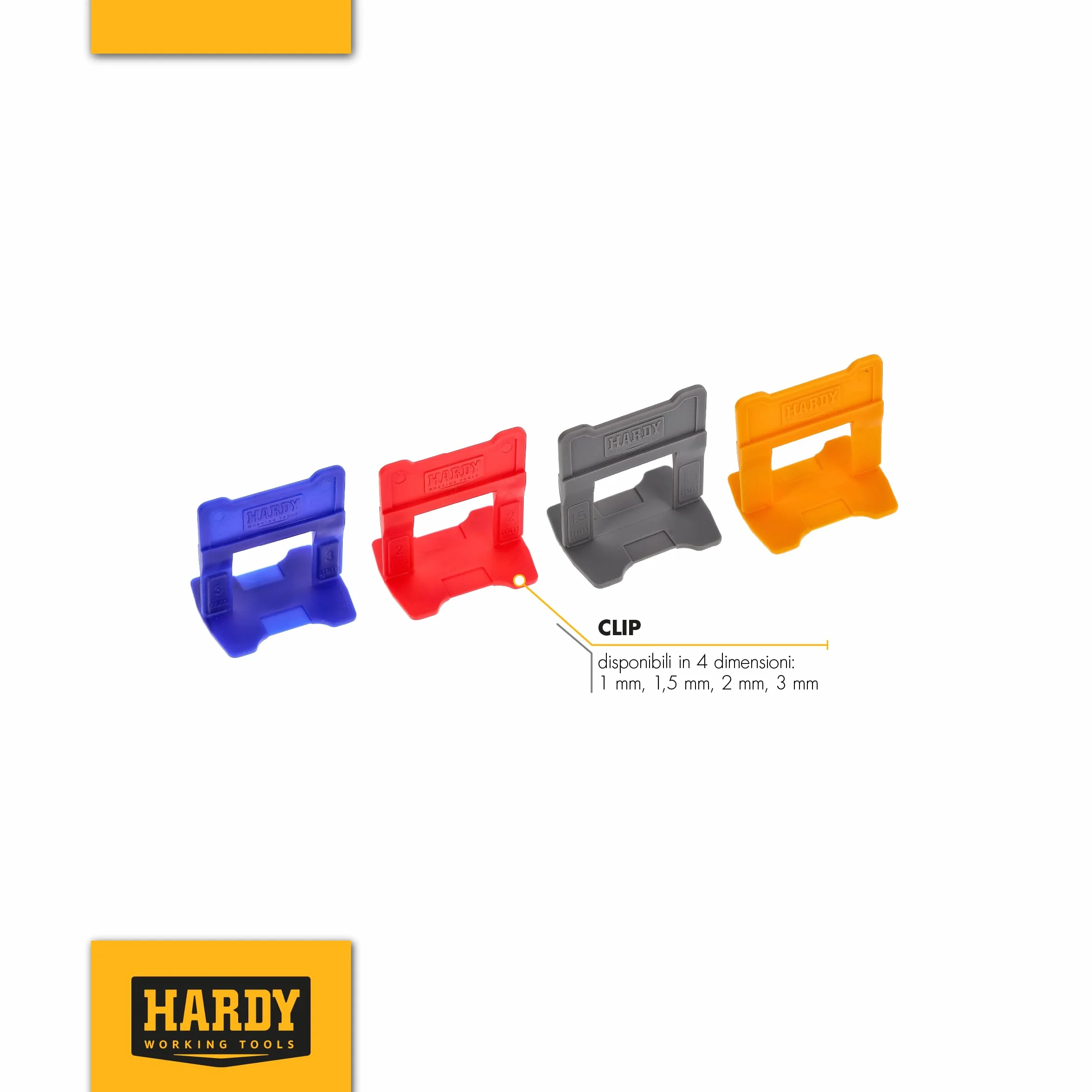 HARDY klipsy do fug 1,5 mm, 100 sztuk worków