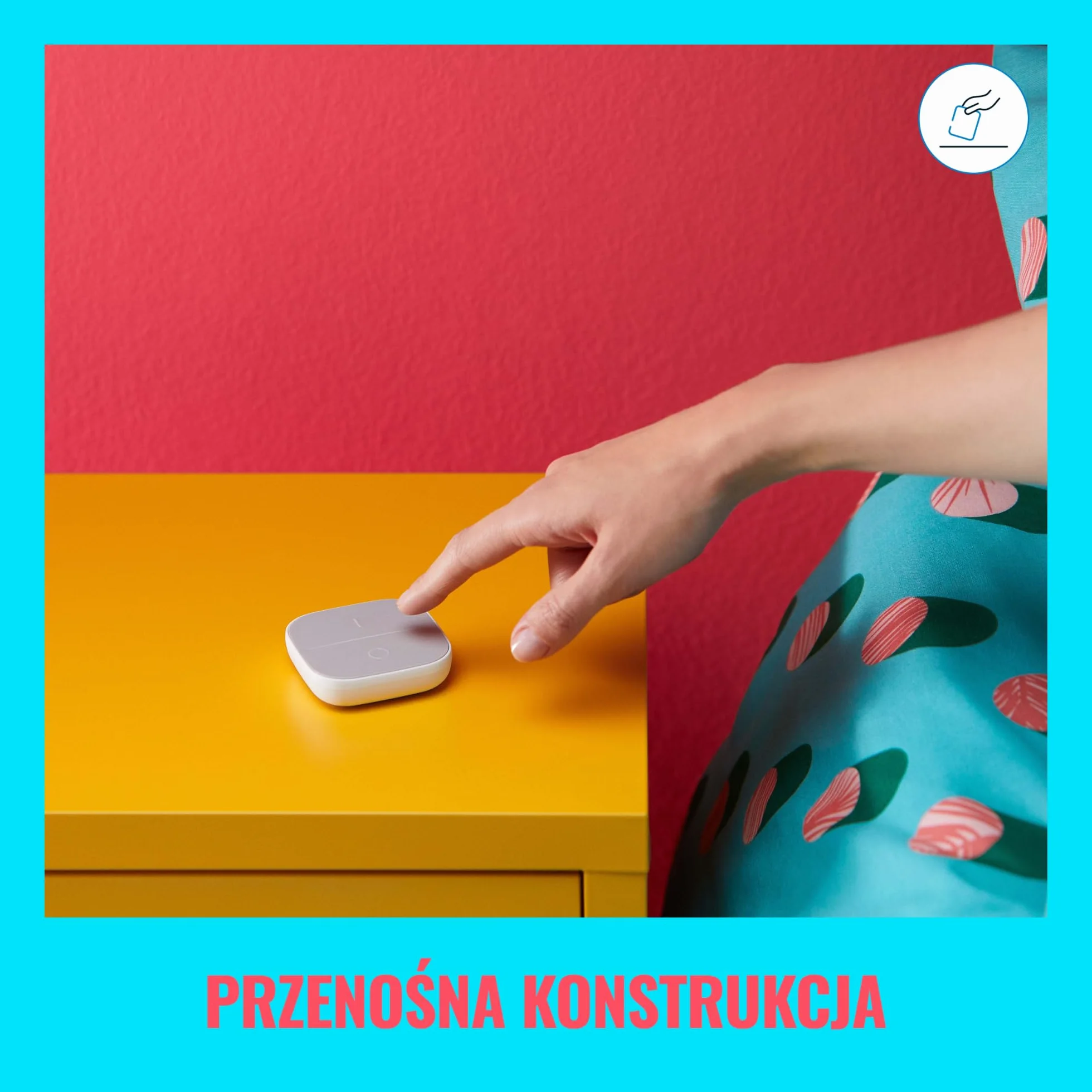 WiZ Inteligentny przycisk Smart Button, bezprzewodowy, sterowanie oświetleniem, smart home, zasięg 15 m, zasilanie bateryjne