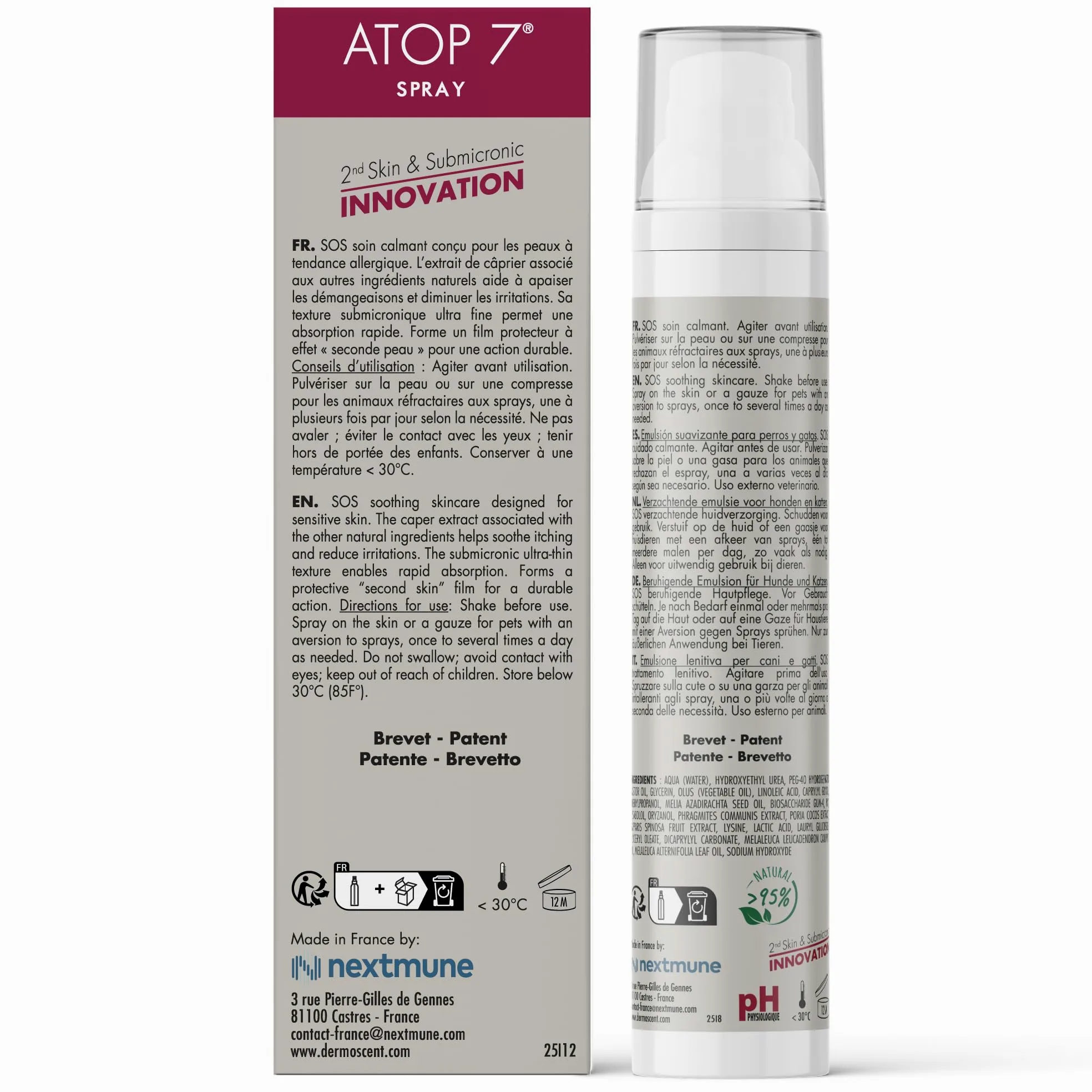 Dermoscent ATOP 7 Spray dla psów i kotów – 75 ml