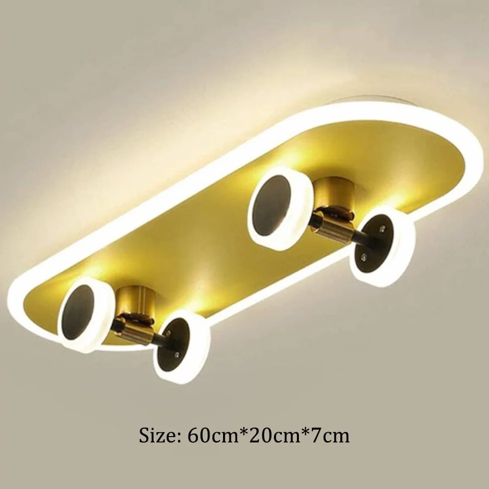 Lampa sufitowa LED dla dzieci deskorolka ściemnialna akryl 60cm