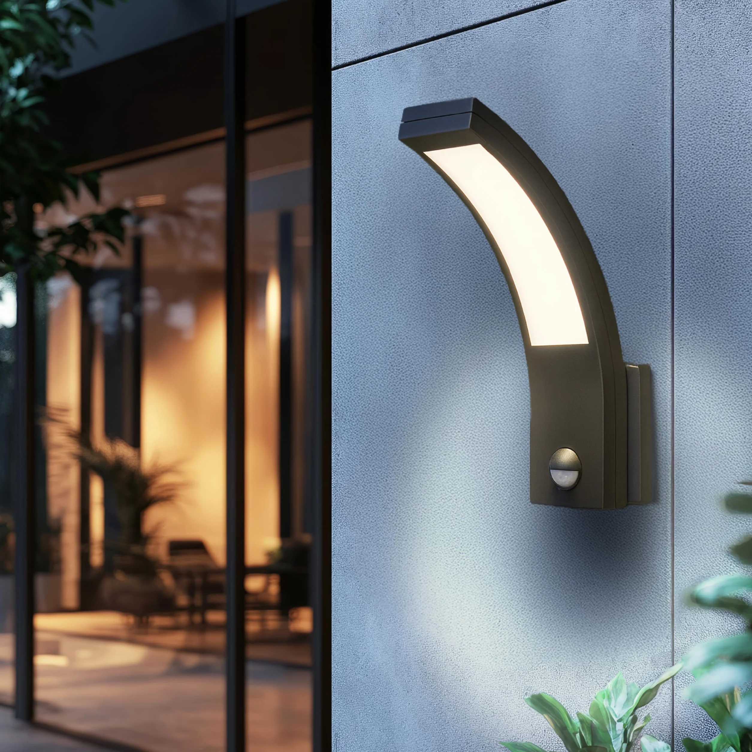 Kinkiet Zewnętrzny LED z Czujnikiem Ruchu PIR 3000K Barwa Ciepła Biel 800lm Lampa LED Zewnętrzna 10W Oświetlenie Zewnętrzne na Taras Ogród Balkon Altana IP54