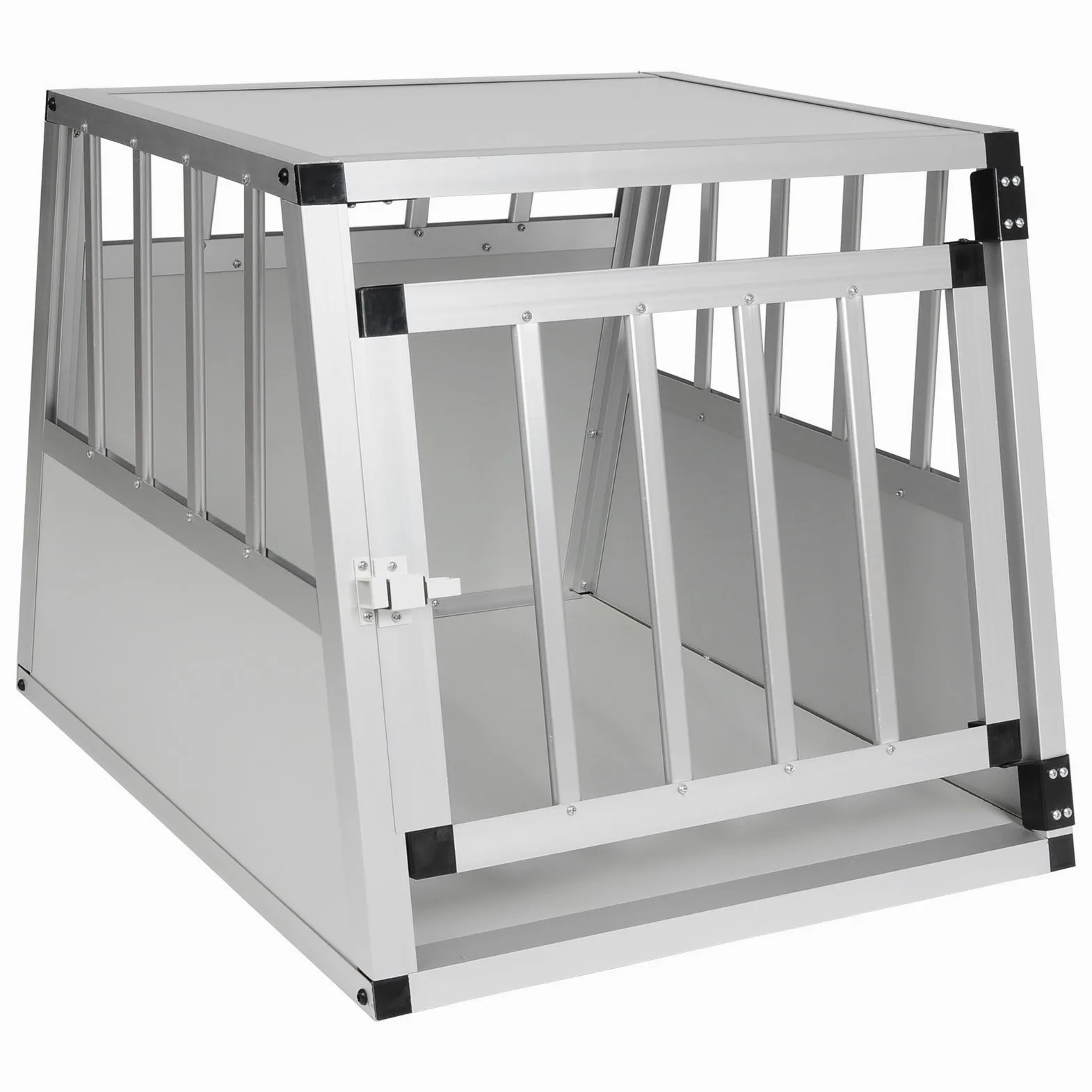 EUGAD Aluminiowa skrzynka transportowa dla psów 54 x 69 x 51 cm z zamknięciem zabezpieczającym