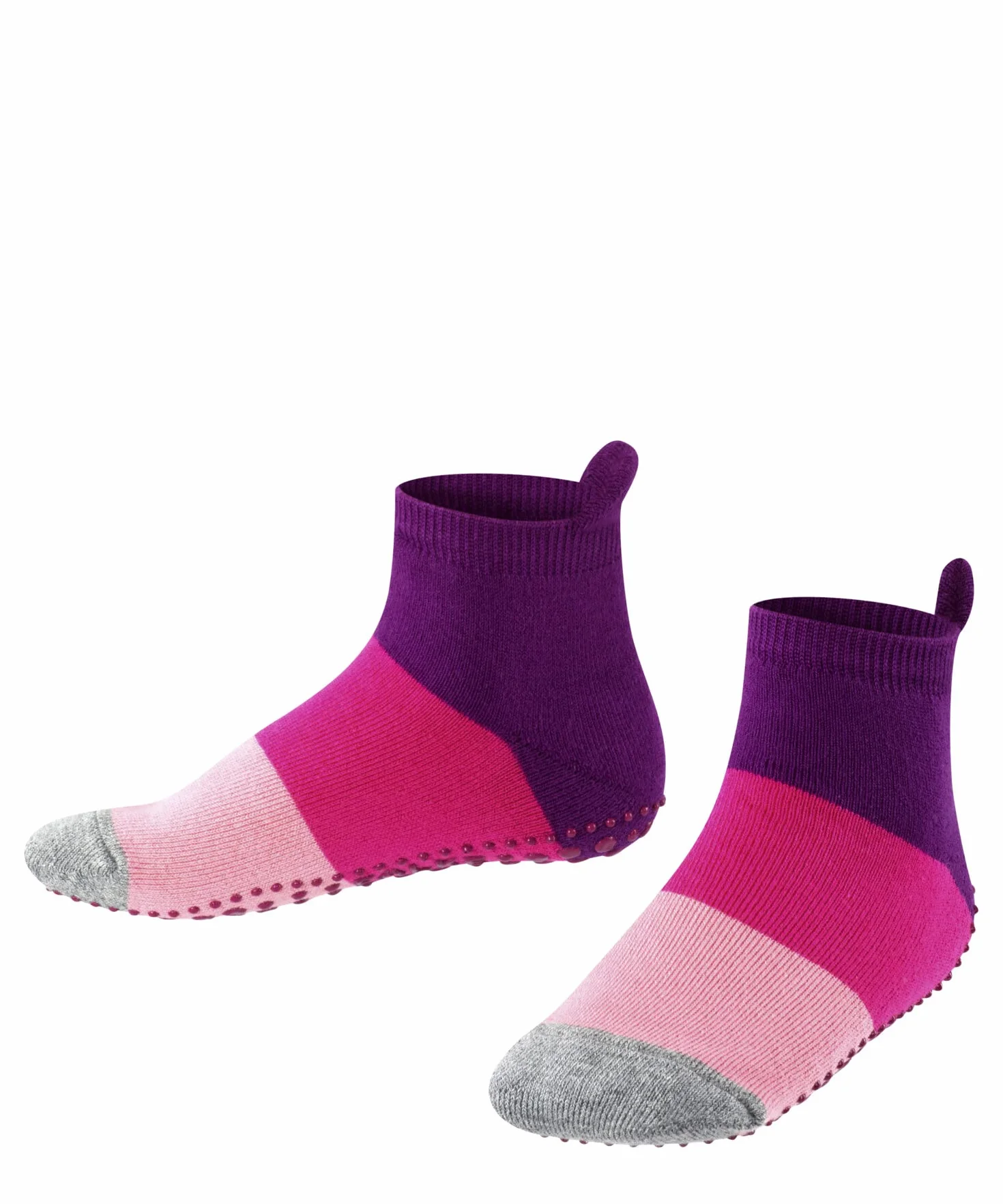 FALKE Uniseks - dzieci Kapcie Colour Block K Hp Bawełna z wypustkami na podeszwie 1 Para, Różowy Crocus 6962, 23/26 EU