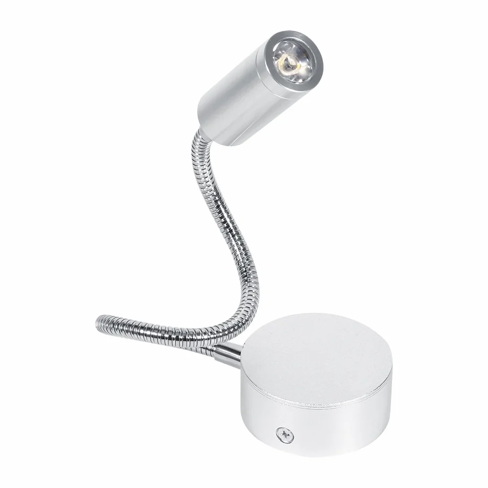 Lampka LED Minimalistyczna do Czytania z Możliwością Ściemniania Przełącznik Dotykowy Elastyczna Gęsia Szyja