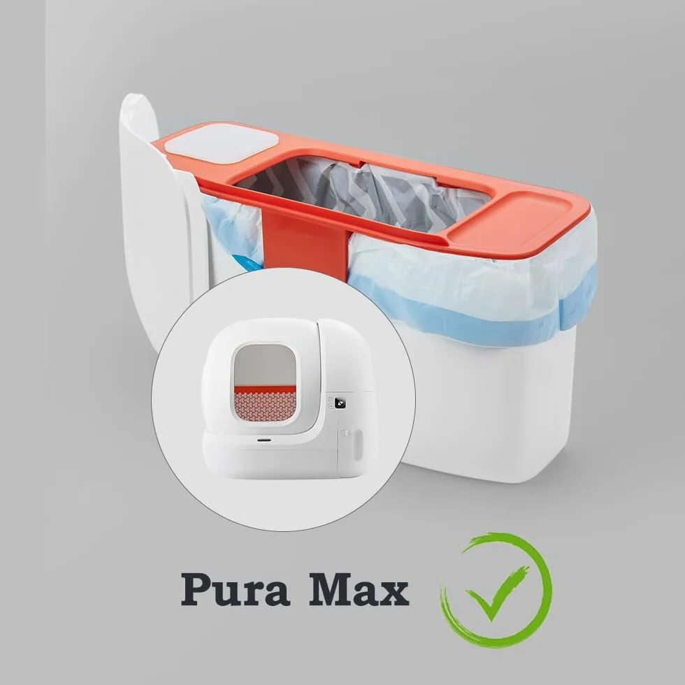 BUNMO Worki na odchody dla kotów, do pura Max, Max 2 i X, 5 rolek x 20 (100 sztuk), 55 x 30 cm