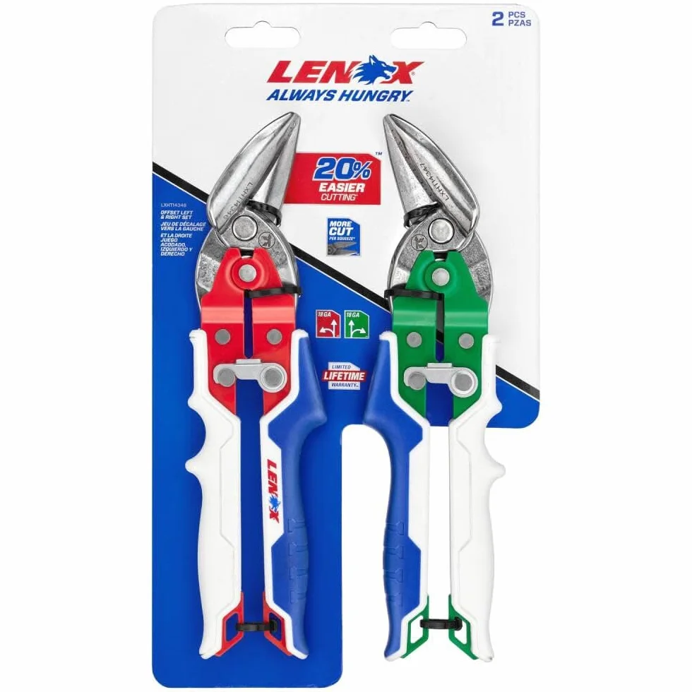 LENOX Szczypce TOOLS, z przesunięciem w lewo i w prawo, z trwałym uchwytem, 2 sztuki (LXHT14348​)