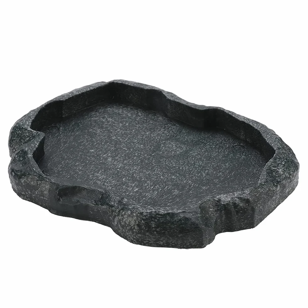 Stacja do karmienia jaszczurek, miska na karmę, narożnik dla gadów, miska na wodę, stacja do karmienia gadów, miska dla gadów z żywicy ABS dla jaszczurek, miska dla gadów dla żółwi, gadów (Moyu