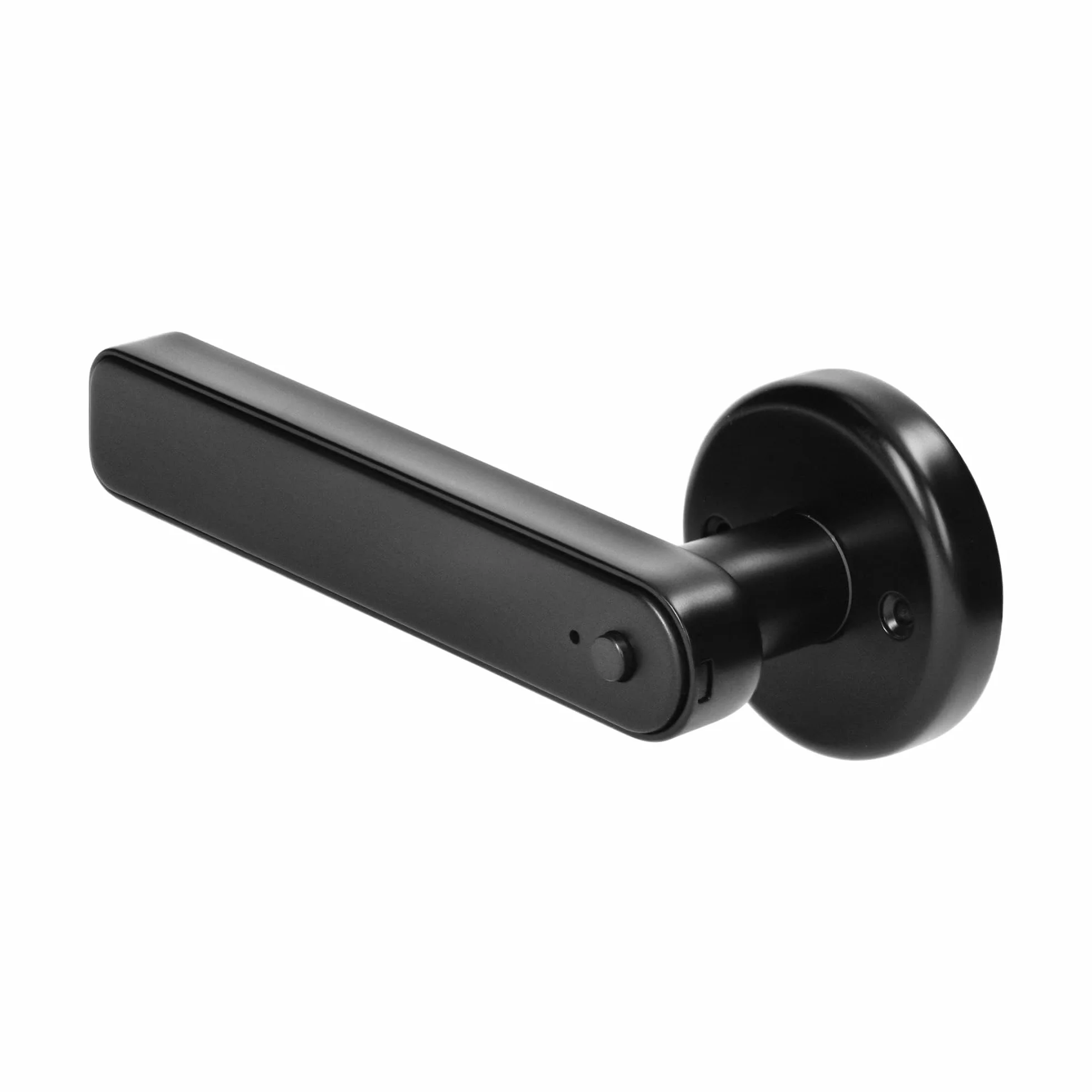 Klamka Szyfrowa z Klawiaturą - Inteligentny Zamek do Drzwi - Bluetooth 5.0/Kod/Odcisk palca Aplikacja Tuya Smart Zasilanie 4 baterie AAA Grubość drzwi:42-54mm IP20 Kolor Czarny