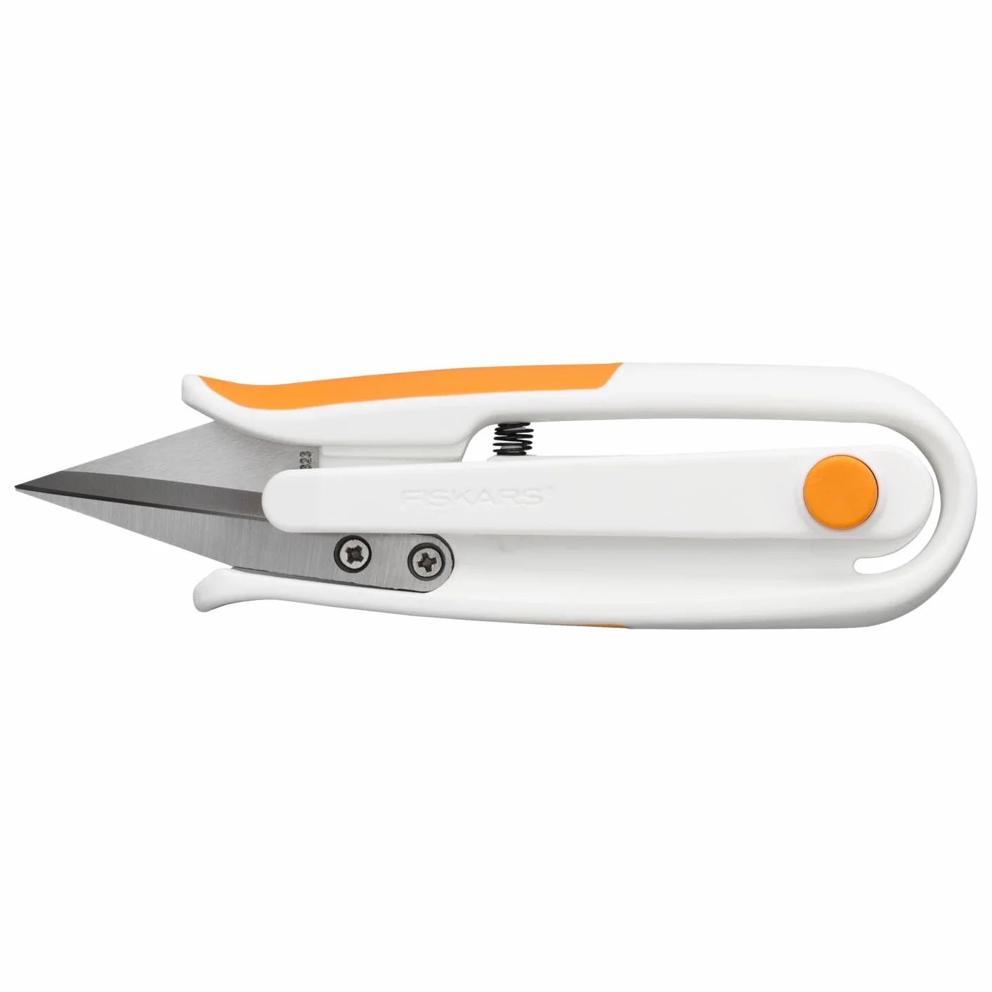 Fiskars Nożyczki do obcinania nici Softgrip, nożyczki do obcinania nici dla osób prawo- i leworęcznych, długość: 12,7 cm, ostrza ze stali nierdzewnej/plastikowe uchwyty, białe, 1070023