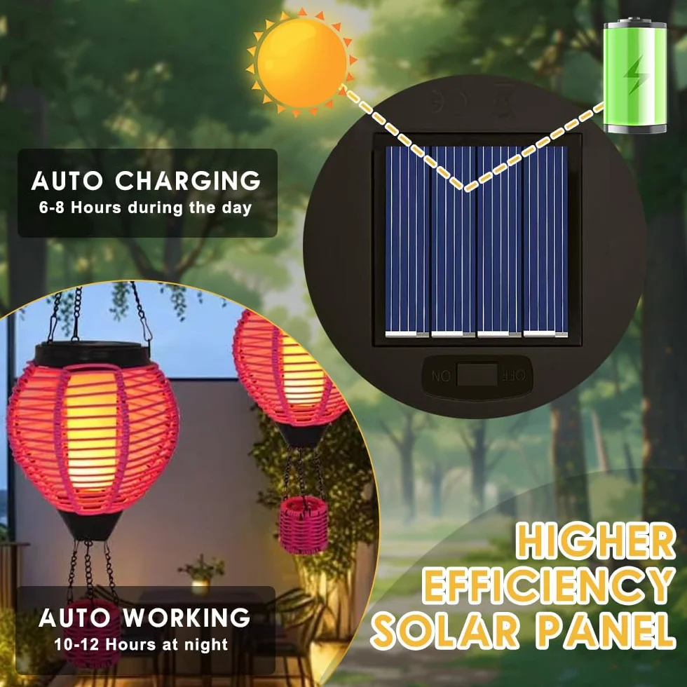Żarówka solarna, 2 sztuki żarówek solarnych do użytku na zewnątrz, części zamienne, lampa płomieniowa, wodoszczelna lampa solarna, zamiennik modułu solarnego do oświetlenia ogrodu, na taras