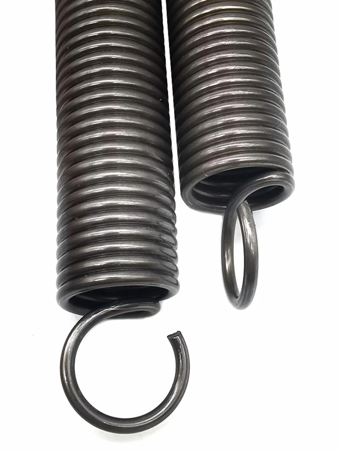 2 sztuki podwójnych haków sprężyn napinających, stal sprężynowa 1,4 x 8 x 400 mm, średnica drutu 1,4 mm, OD 8 mm, długość swobodna 400 mm