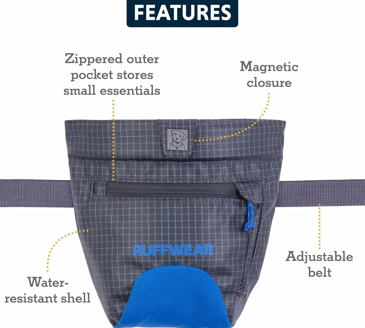RUFFWEAR Treat Trader, Brązowy niedźwiedź, 6 x 5.3 x 4.9 inches, Sportowy/swobodny