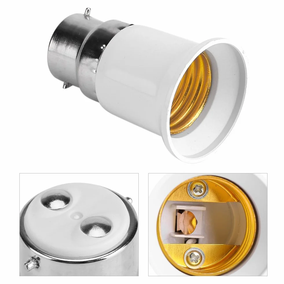Gloglow 5 Sztuk B22 Do E27 Adapter Lampy Uchwyt Lampy Led Konwerter Adapter Gniazda Żarówki B22 Do E27 Śruba Podstawy Żarówka Uchwyt Lampy Uchwyt Konwertera Na Żarówkę Led