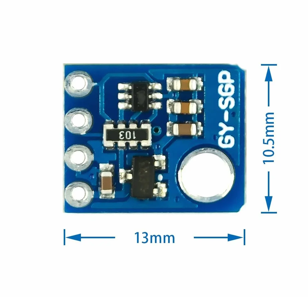 Hailege SGP30 eCO2 TVOC Czujnik gazu dwutlenku węgla Czujnik monitorowania jakości powietrza Czujnik dwutlenku węgla formaldehydu Wewnętrzny monitor powietrza GY-SGP30