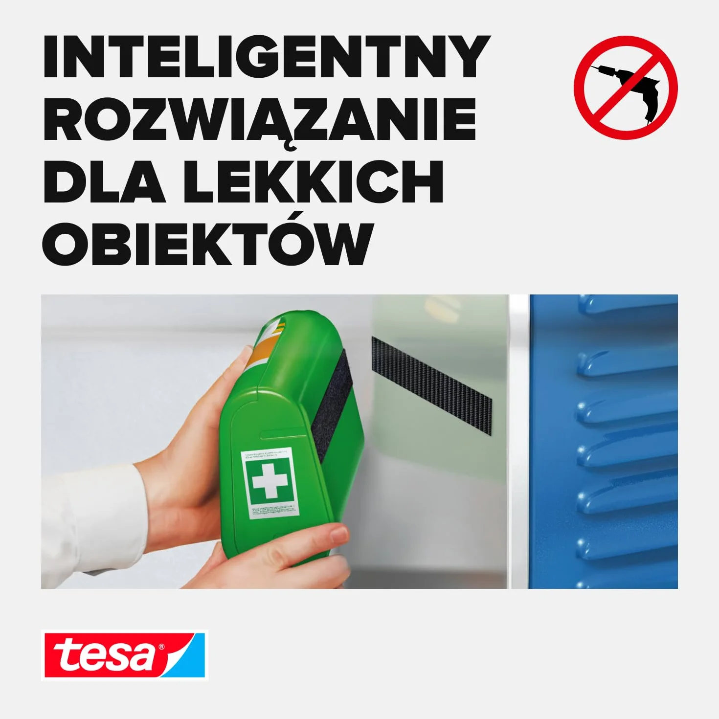 tesa On & Off taśma na rzep do naklejania – samoprzylepna taśma na rzep do mocowania lekkich przedmiotów – czarna, 2 cm x 250 cm