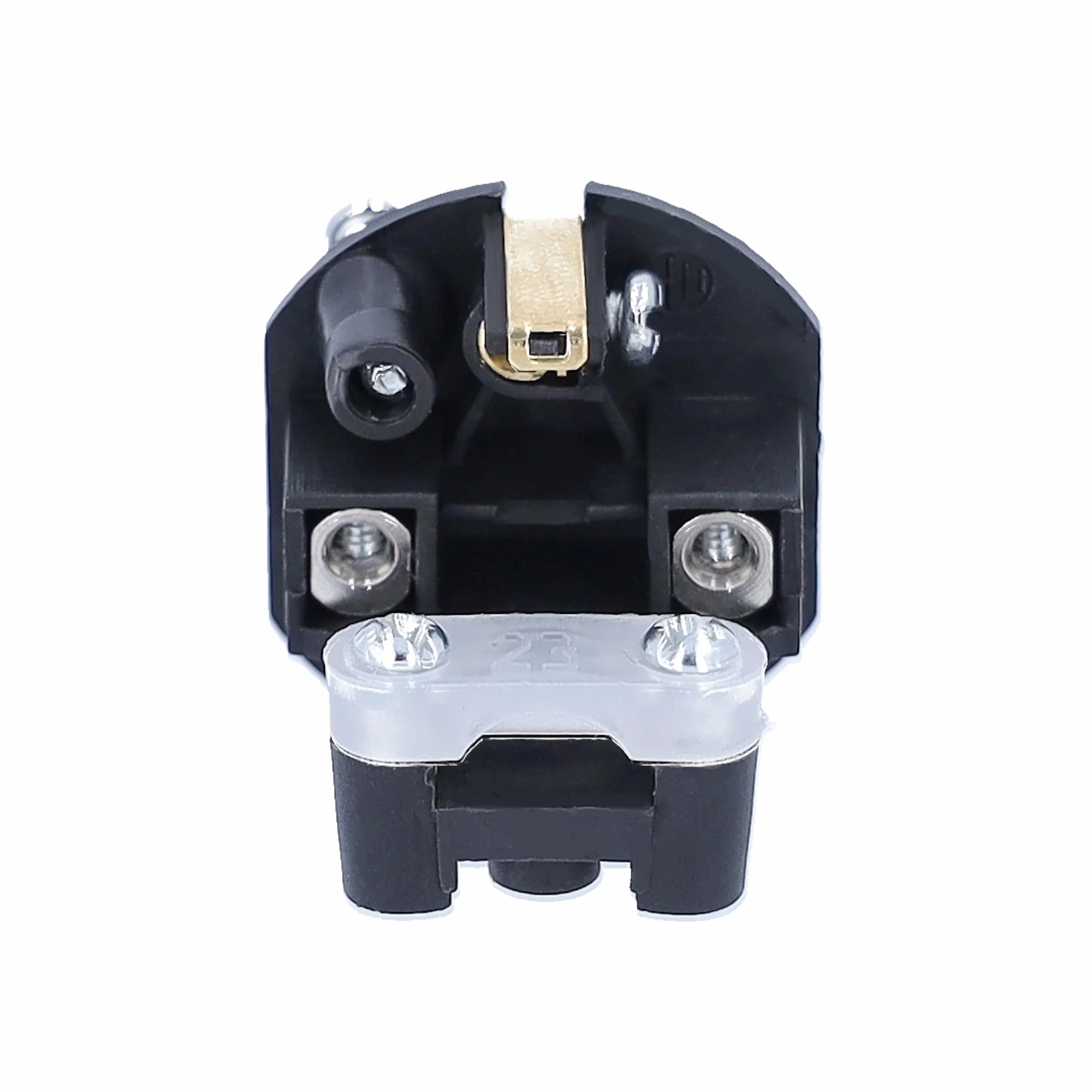 as - Schwabe 45032 Schutzkontakt-Zentralstecker, schwarz, 230 V