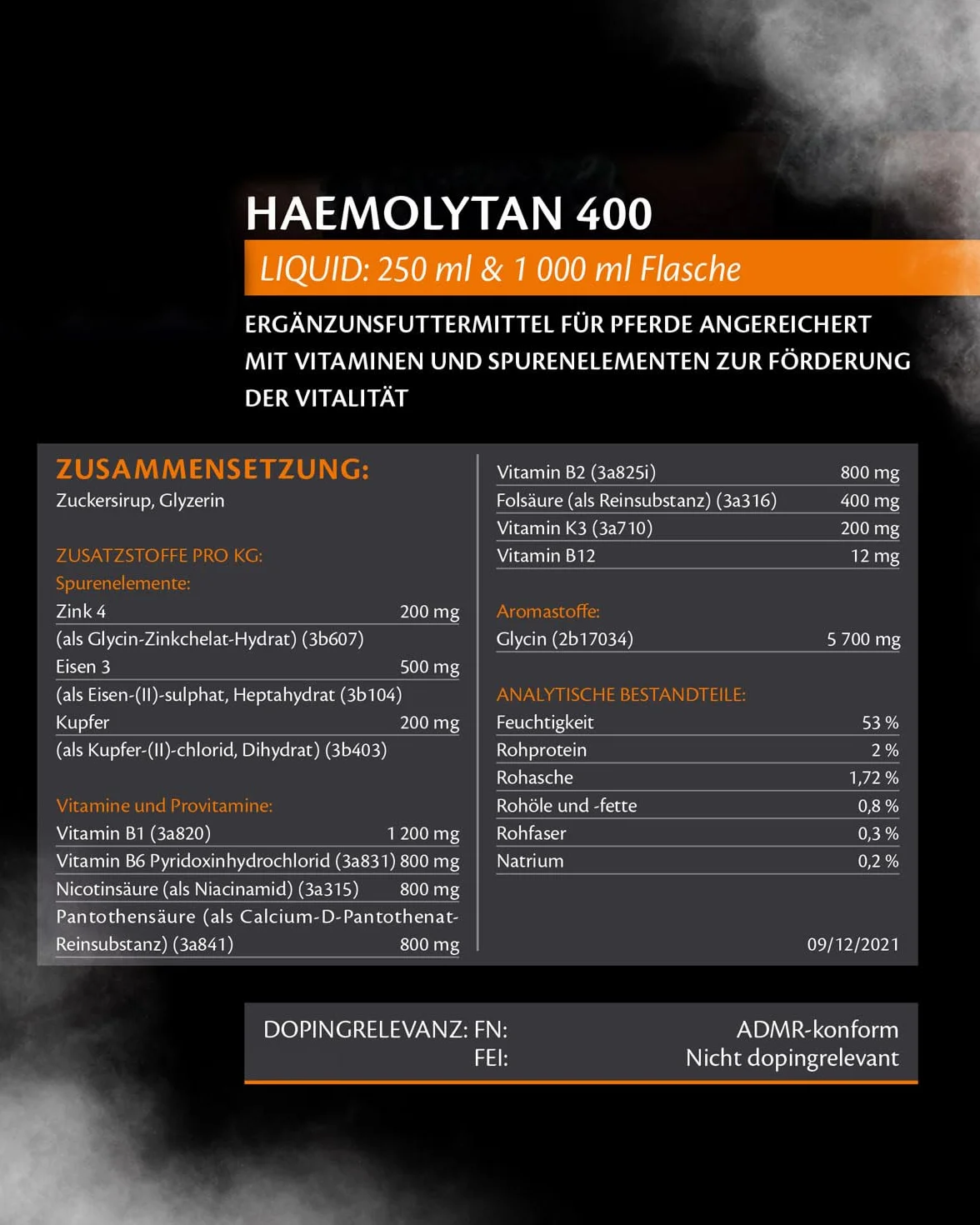 EQUISTRO® Haemolytan 400 karma uzupełniająca dla koni 1 l