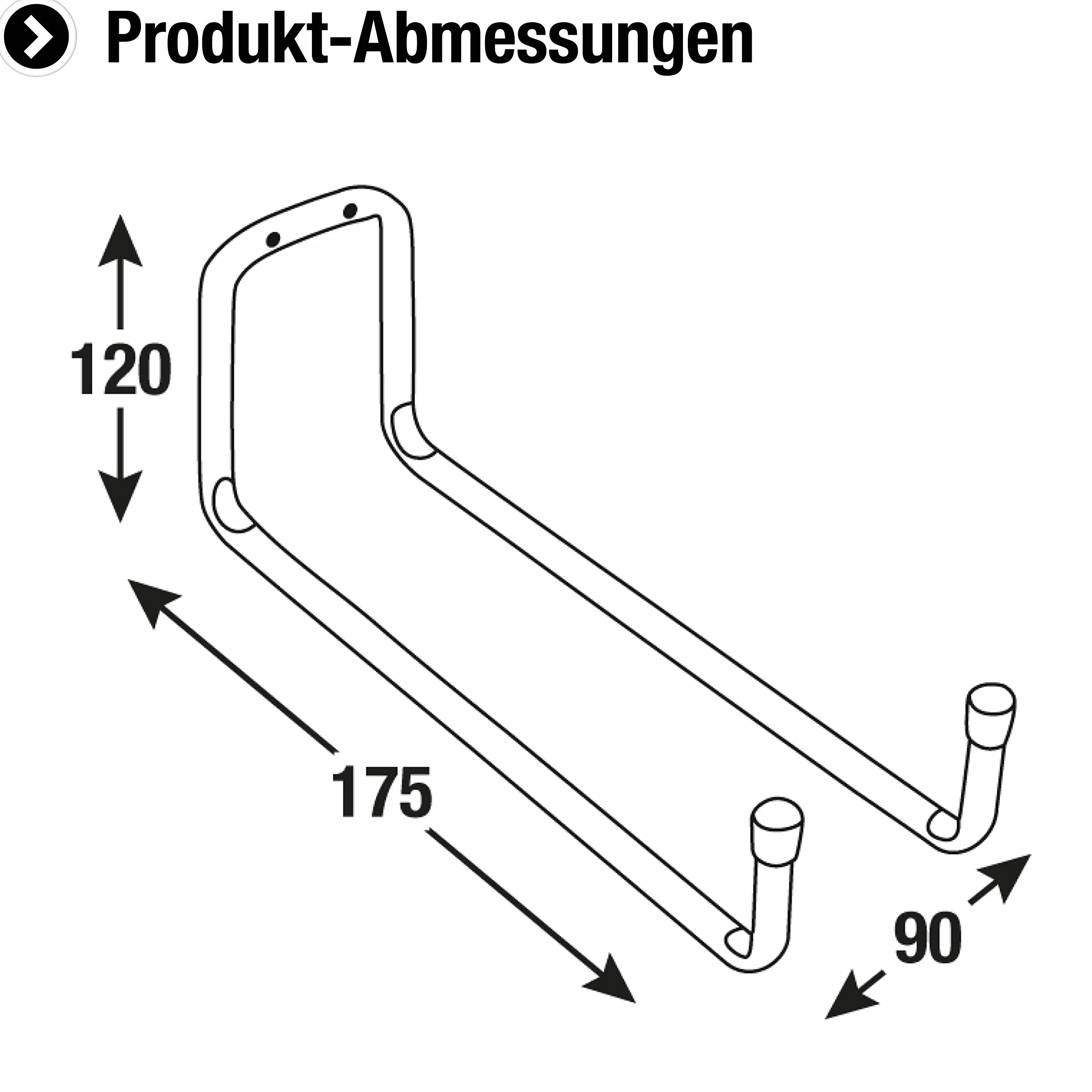 Connex Haki ścienne 120 x 175 x 90 mm, ocynkowane, obciążenie 18 kg DY22025